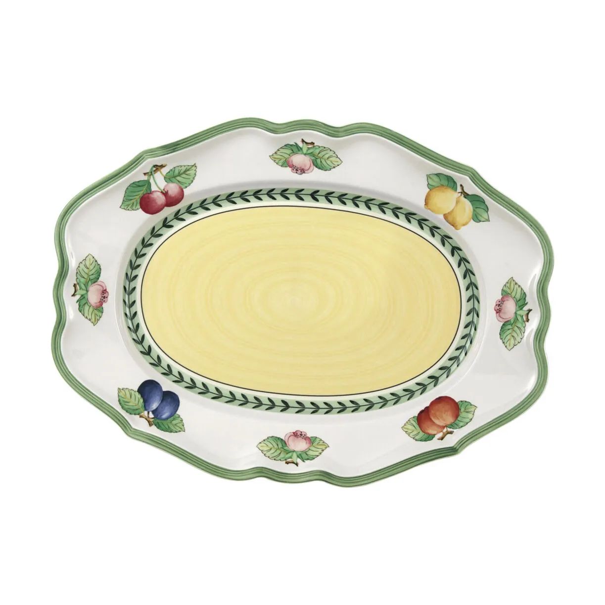 Villeroy & Boch Serveringsfade French Garden Fleurence Oval Fad i Hvid/gul, 1
