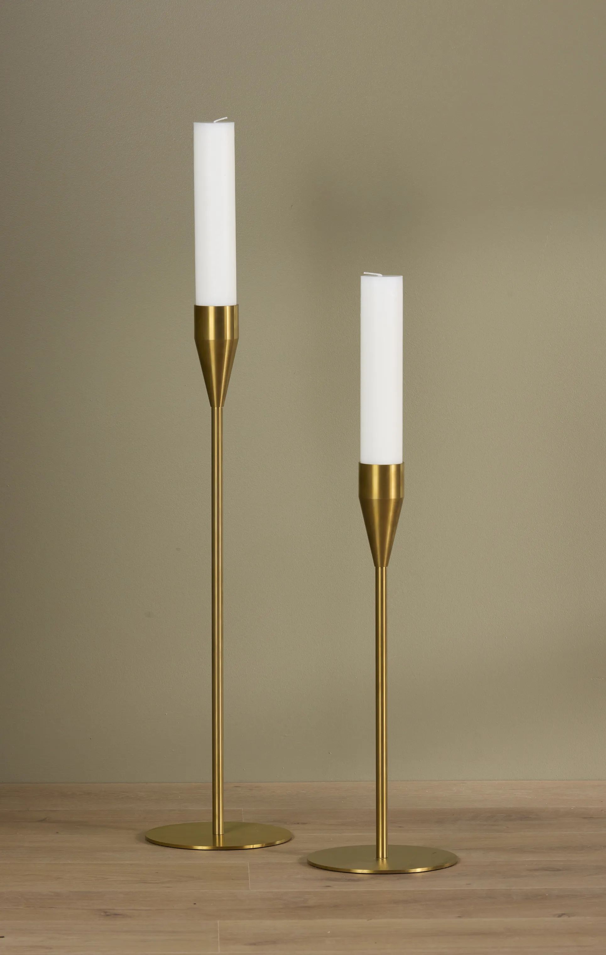 Piet Hein Gulvstage Venus Maxi & Jupiter Maxi Lysestagesæt - 2 stk. i Messing, 2