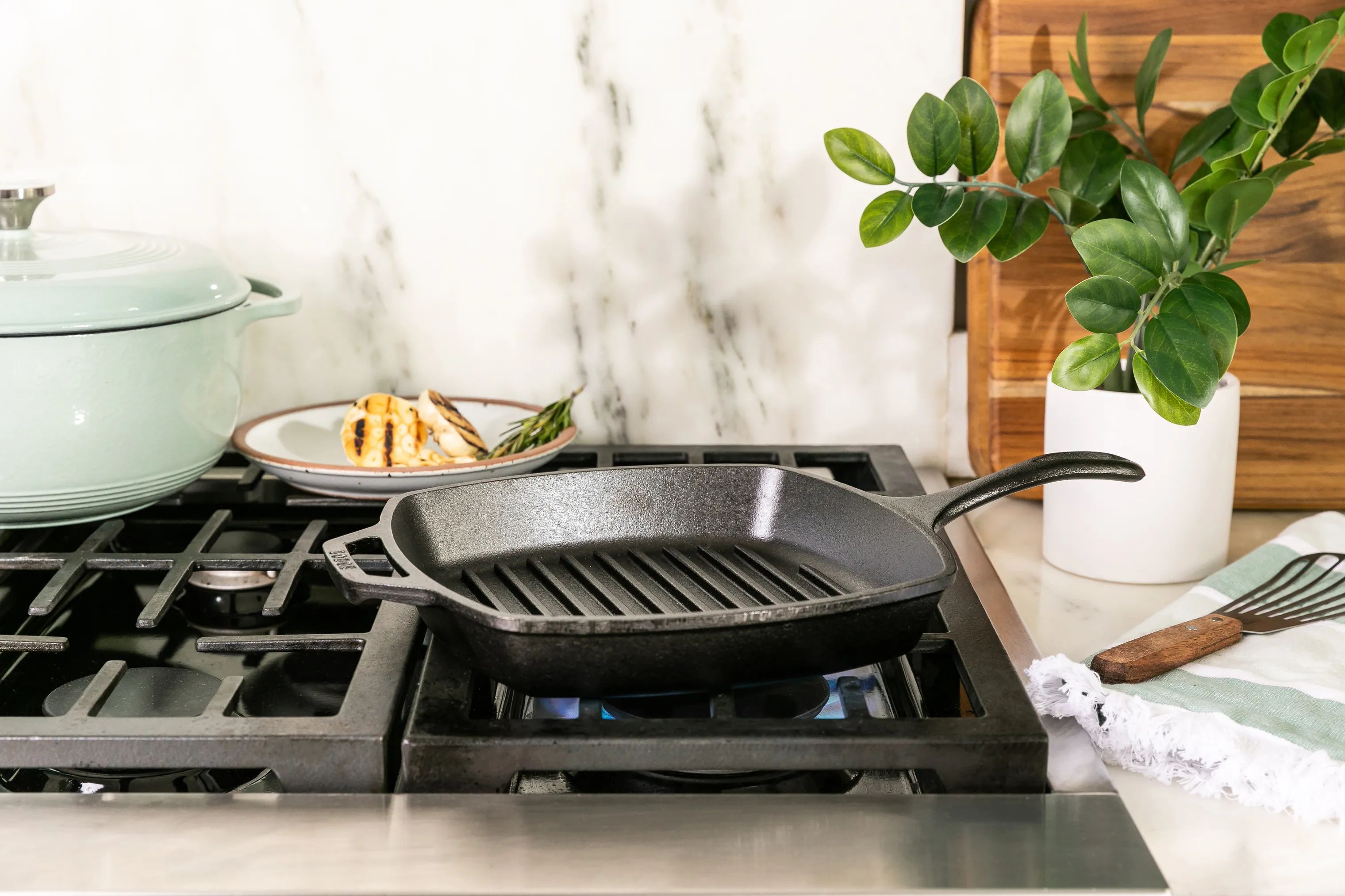 Lodge Cast Iron Grillpander Classic Grillpande i Sort, 2