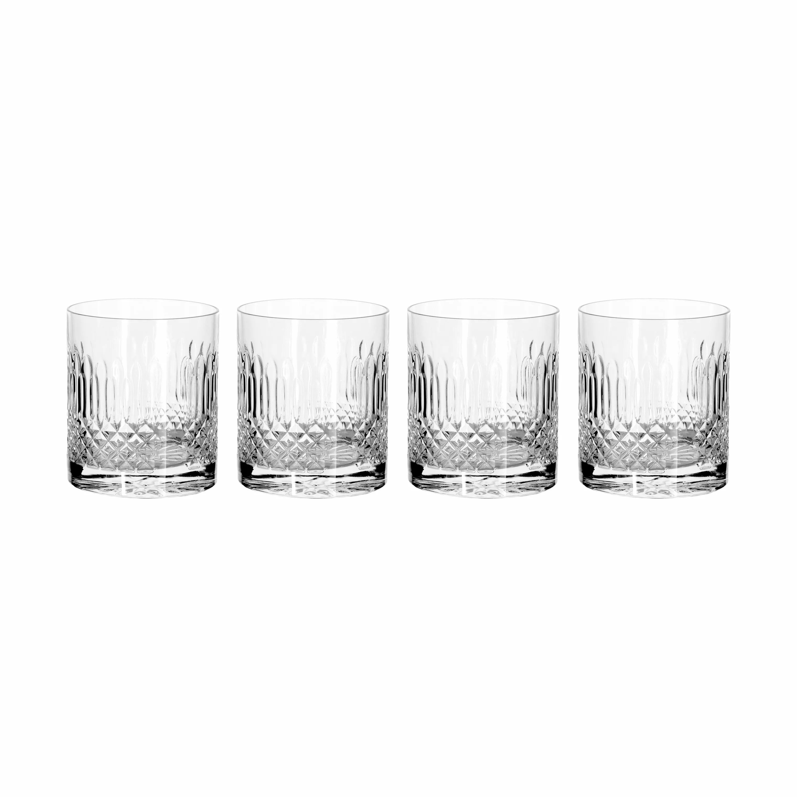 Luigi Bormioli Vandglas Diamante Vand-/whiskyglas - 4 stk. i Klar, 38 cl, 1