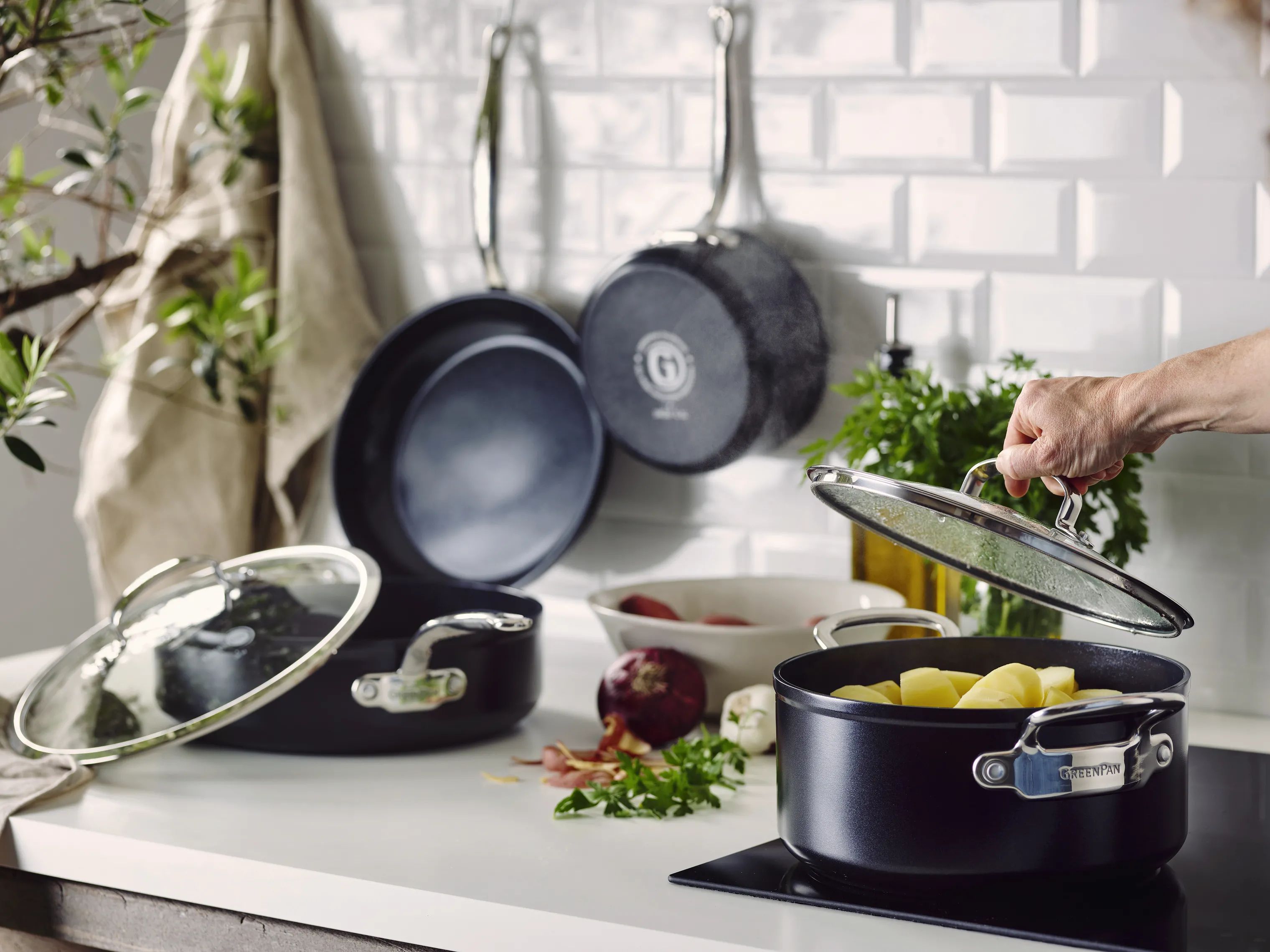 Greenpan Gryder Barcelona Pro Gryde i Sort, 3.1 L, 2