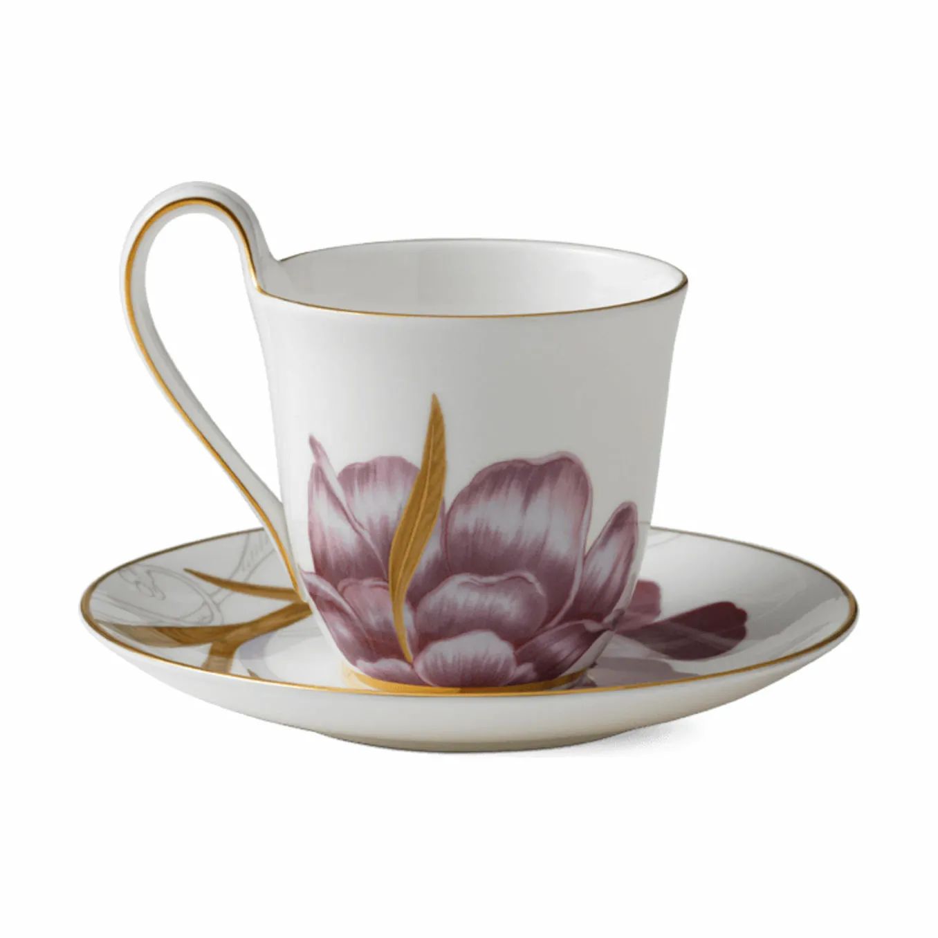 Royal Copenhagen Krus og kopper med hank Flora Højhankskop m. underkop - Iris i Iris, 1
