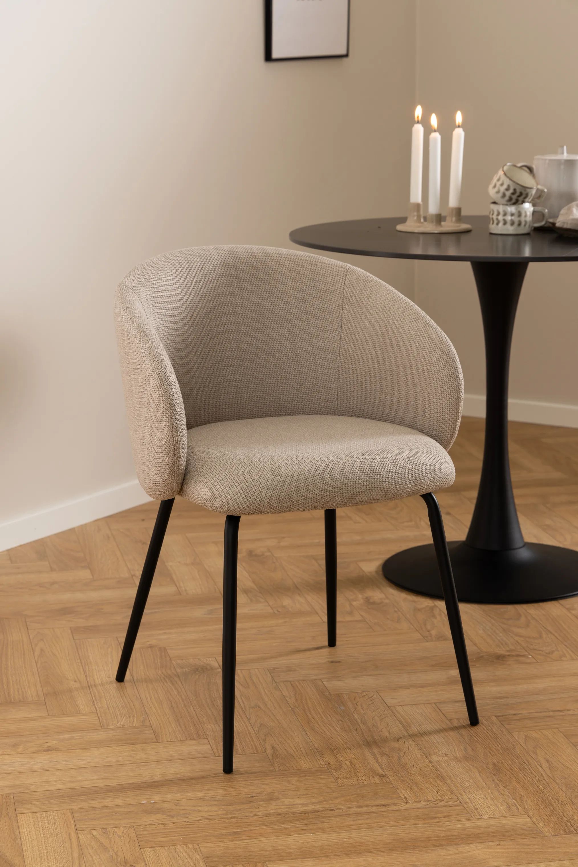 CASA Living Spisebordsstole Eleanor Spisebordsstol - 2 stk i Beige, 3