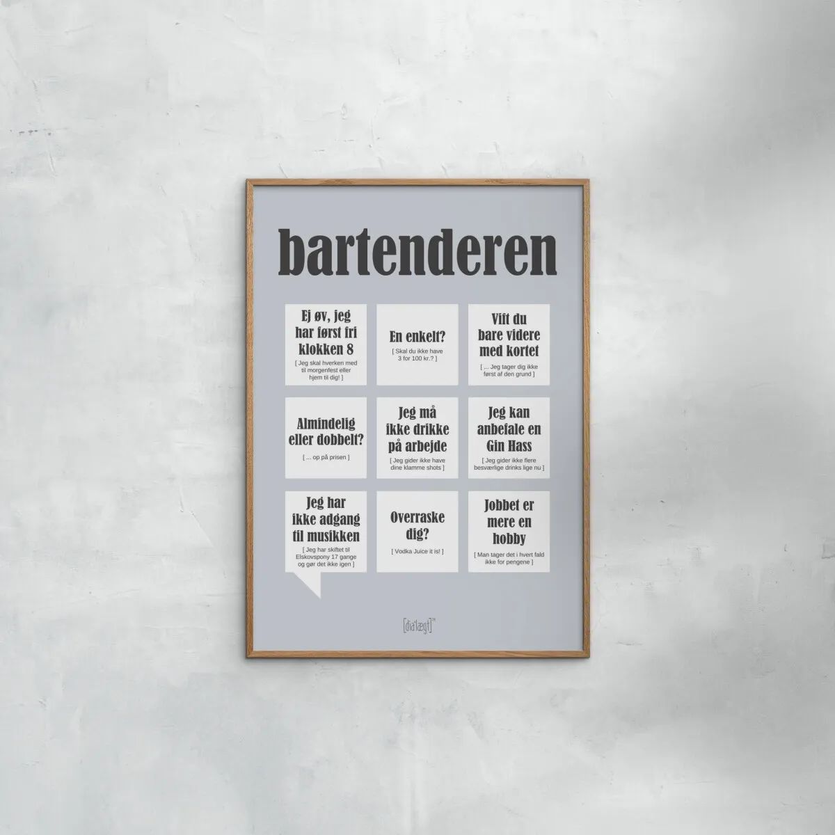 Poster&Frame Plakater Plakat - Bartenderen i B30 x L40 cm, 2