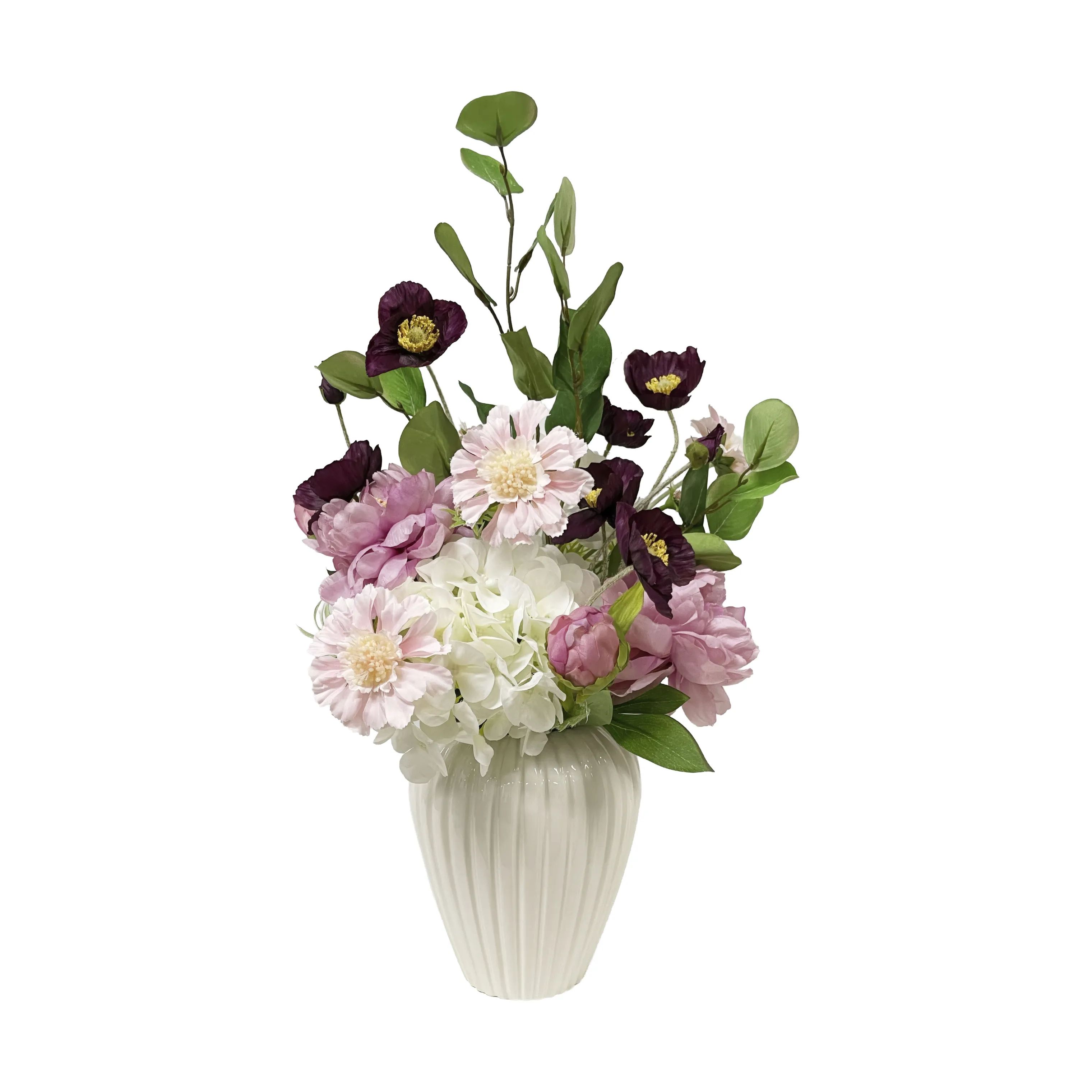 everbloom Kunstige blomster Kunstig Blomsterbuket i Hvid/Lyserød, 6