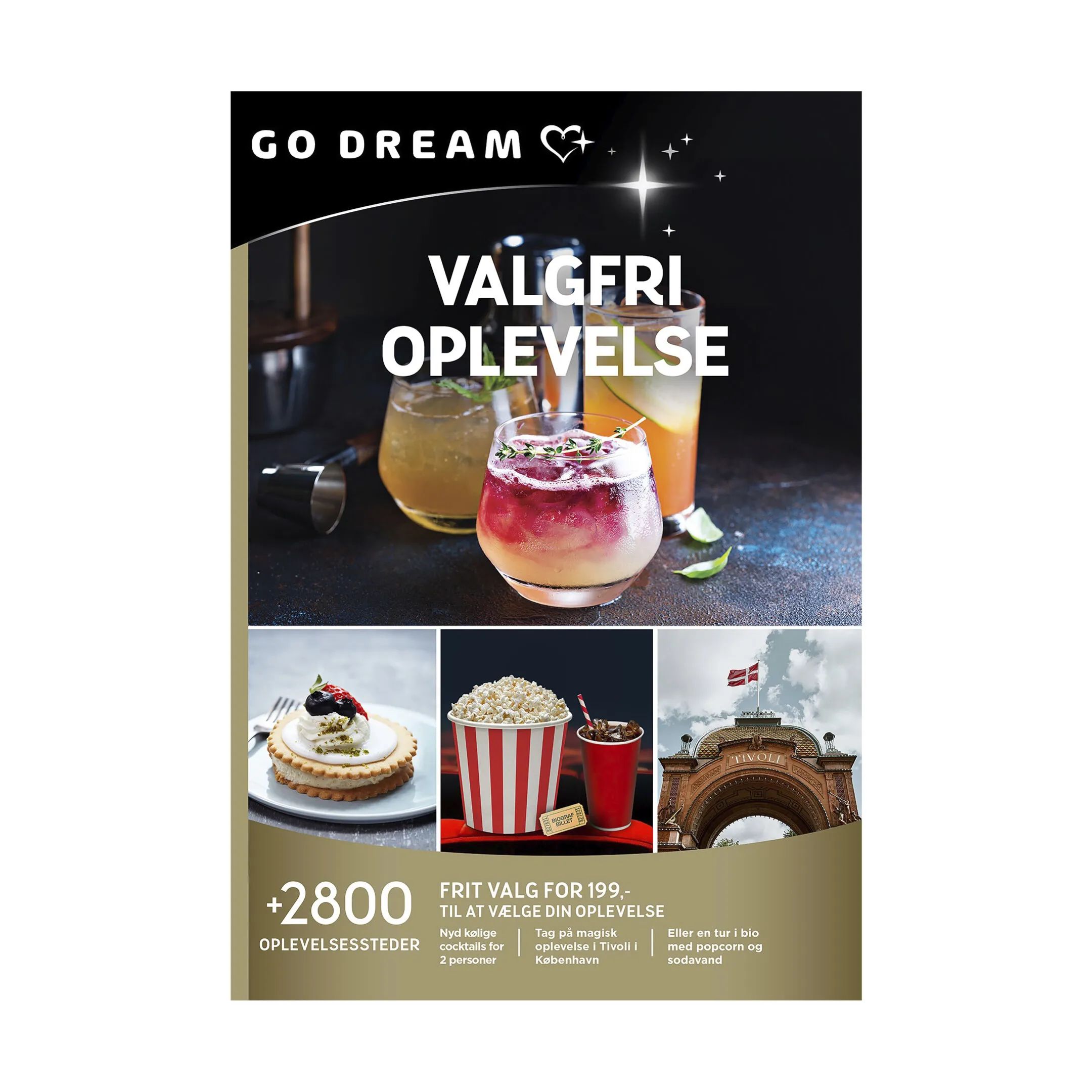 GO DREAM Oplevelsesgavekort Gavekort - Valgfri oplevelse i Værdi: 199, 1
