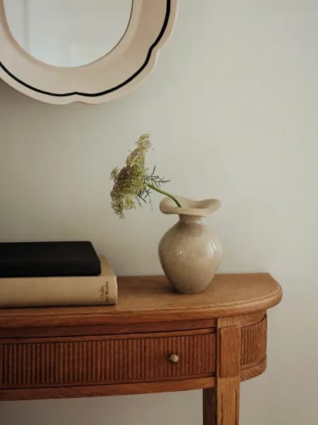 Broste Copenhagen Vaser Florentina Vase i Beige, H14 x Ø9,5 cm, 2