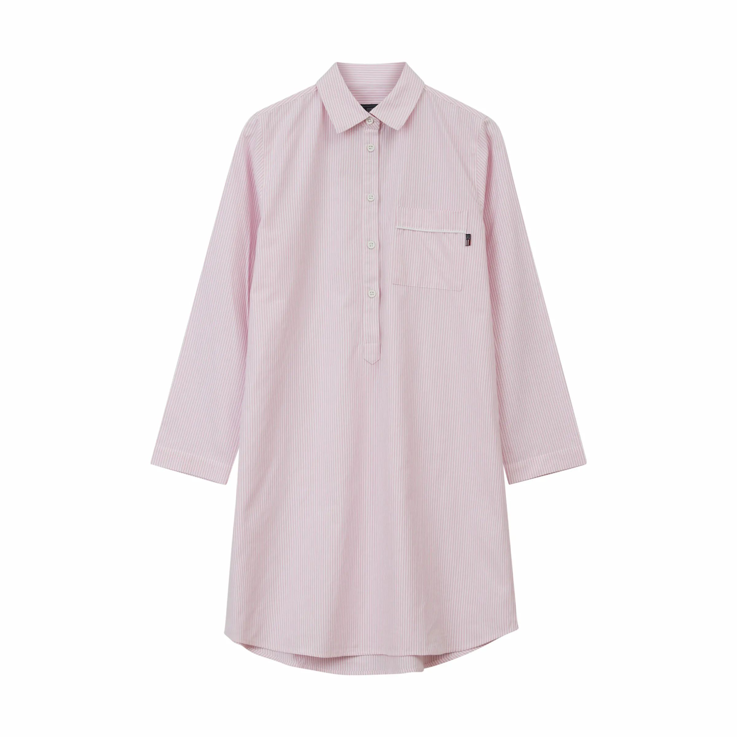 Lexington Pyjamas Icons Pyjamasskjorte Organic Dame i Pink/White, XL, 1