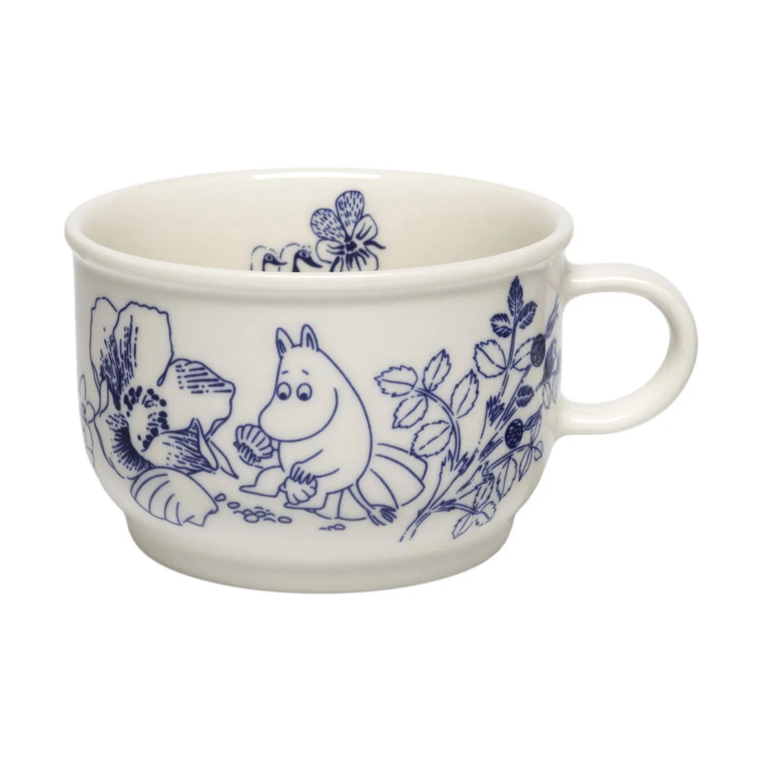 Moomin Arabia Krus og kopper med hank Haru Kop m. Underkop i Hvid, 5