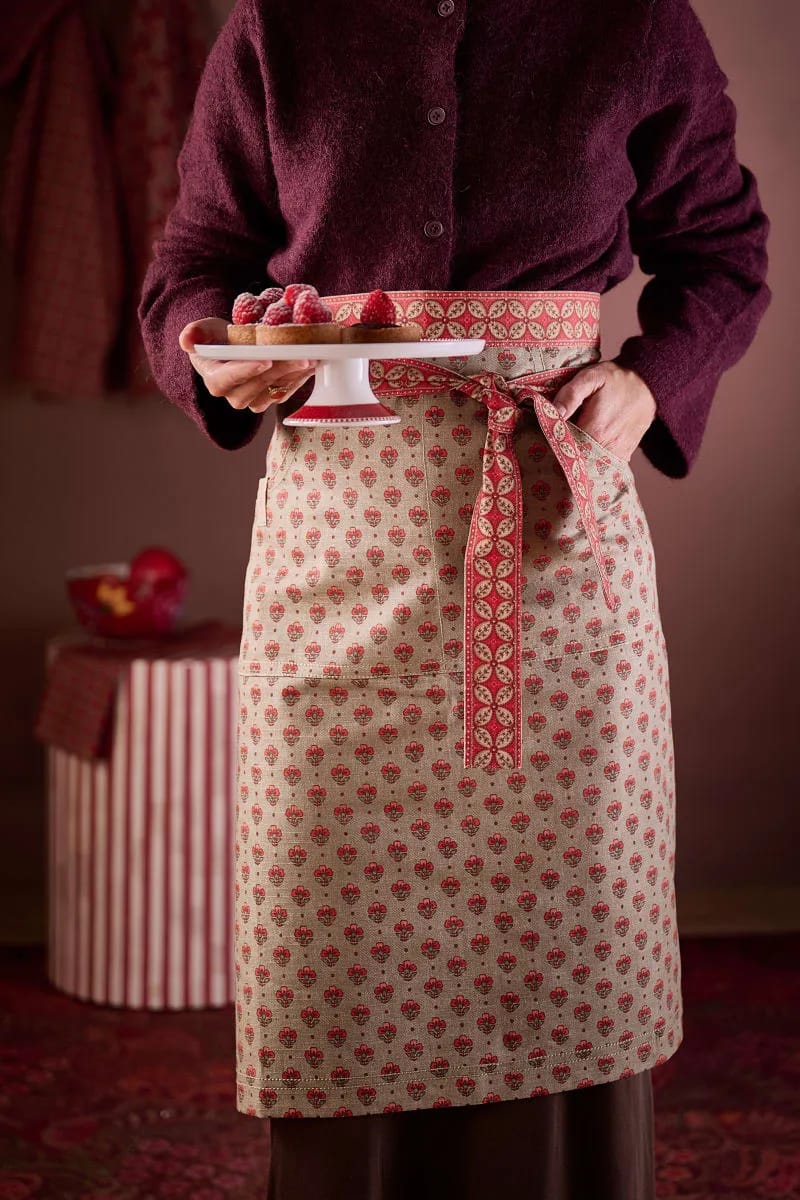 PIP Studio Forklæder Blooming Tales Forklæde i Dark Red, 2