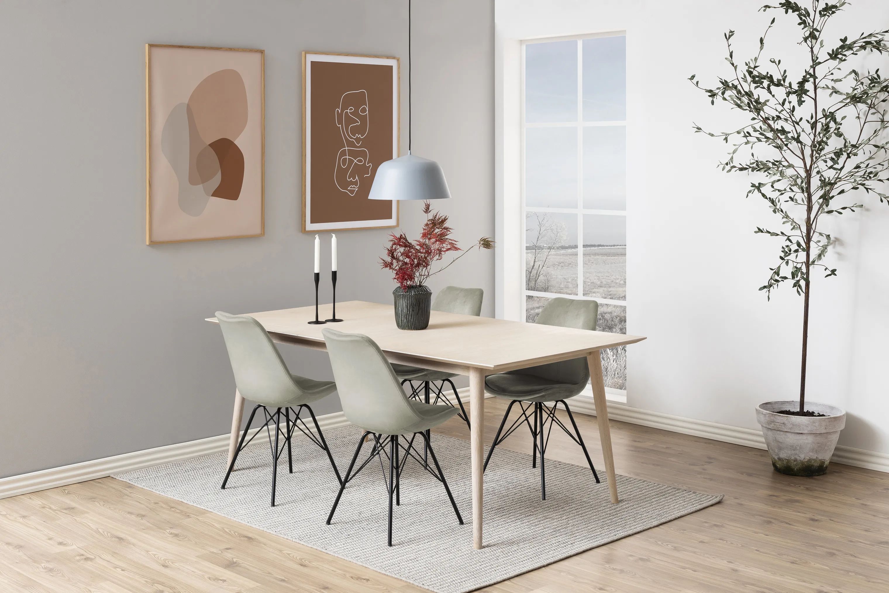 CASA Living Spisebordsstole Eris Spisebordsstol - 2 stk. i sandfarvet, 2