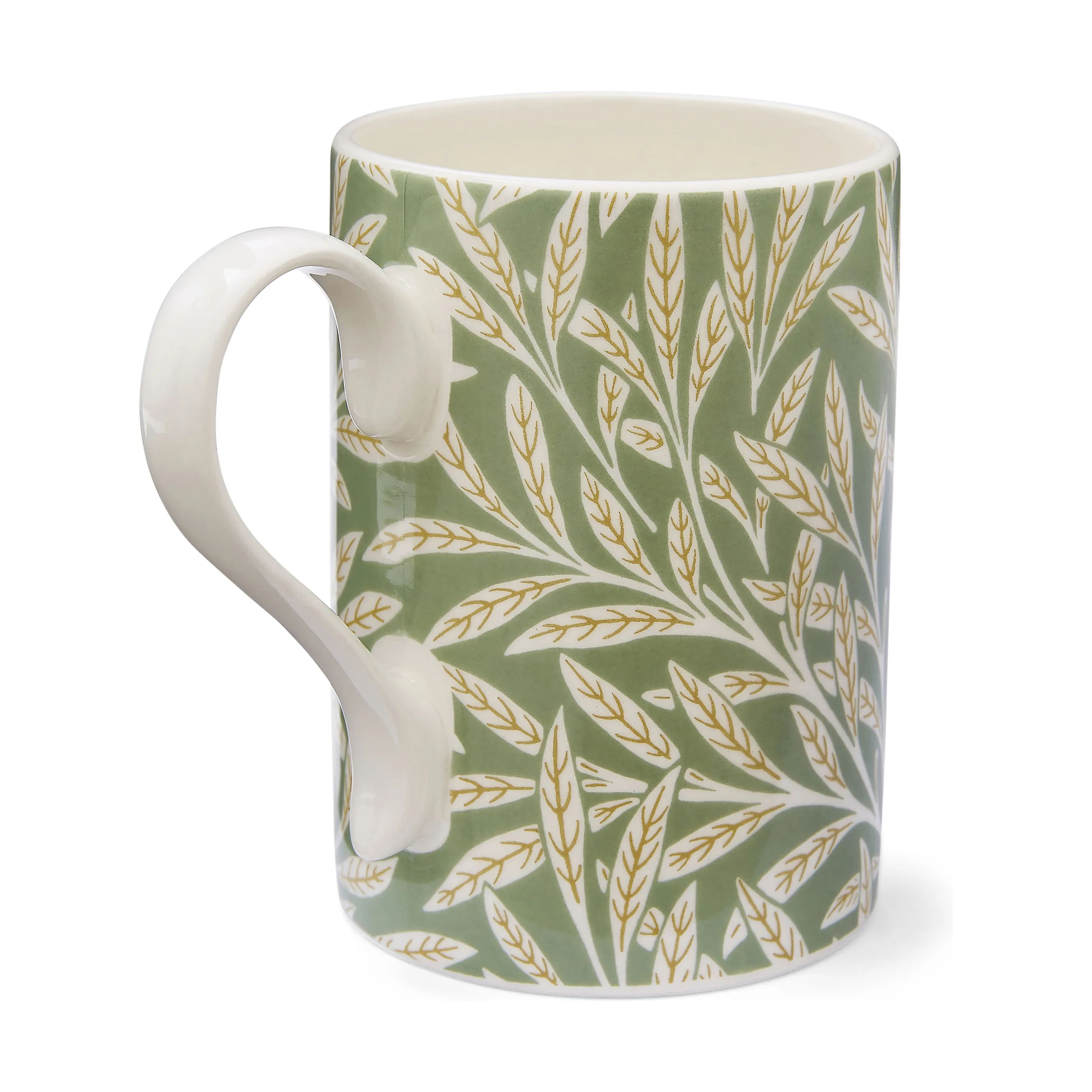 Spode Krus og kopper med hank Morris & Co Krus i Grøn/hvid/orange, 3