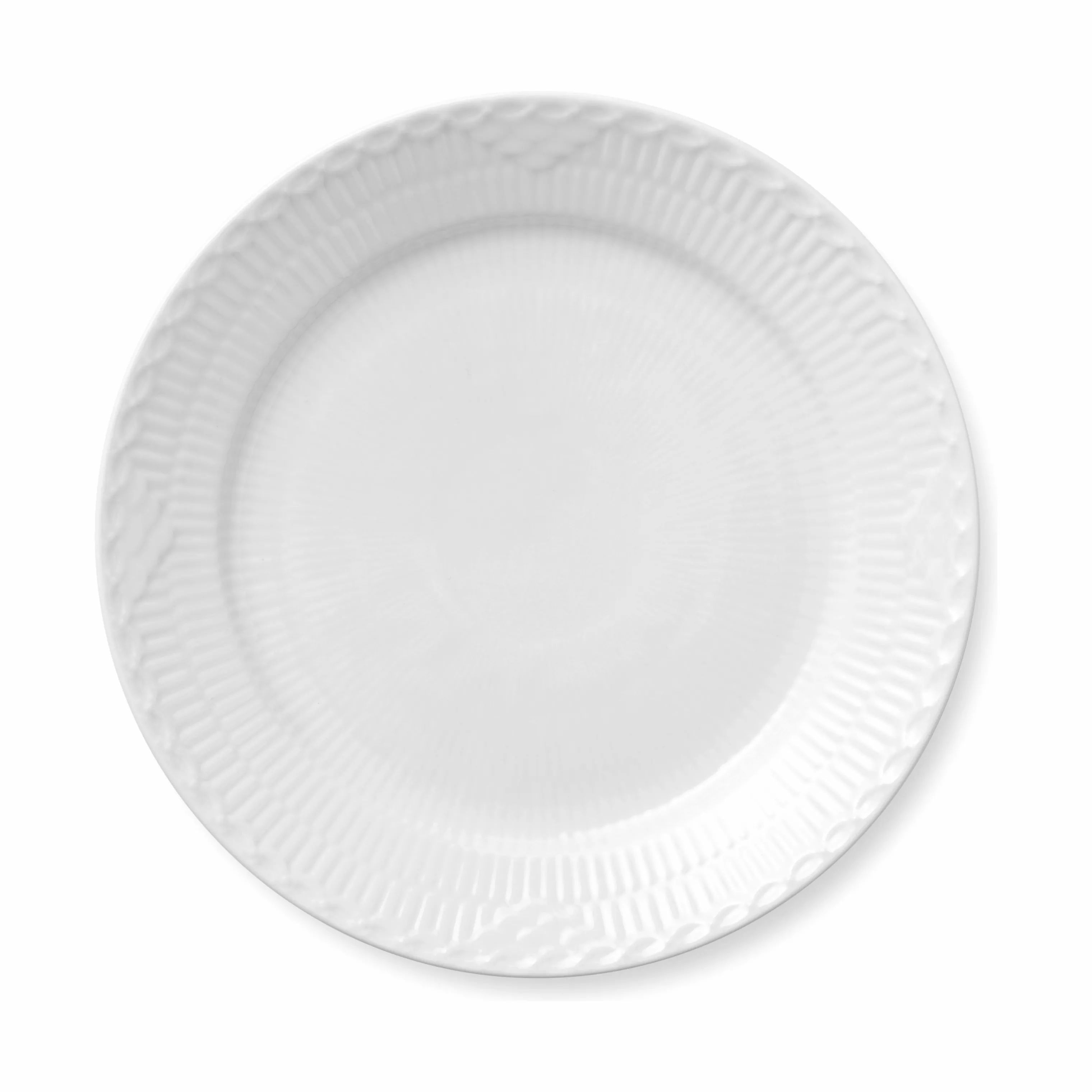 Royal Copenhagen Middagstallerkener Hvid Halvblonde Tallerken i Hvid, 25 cm, 1