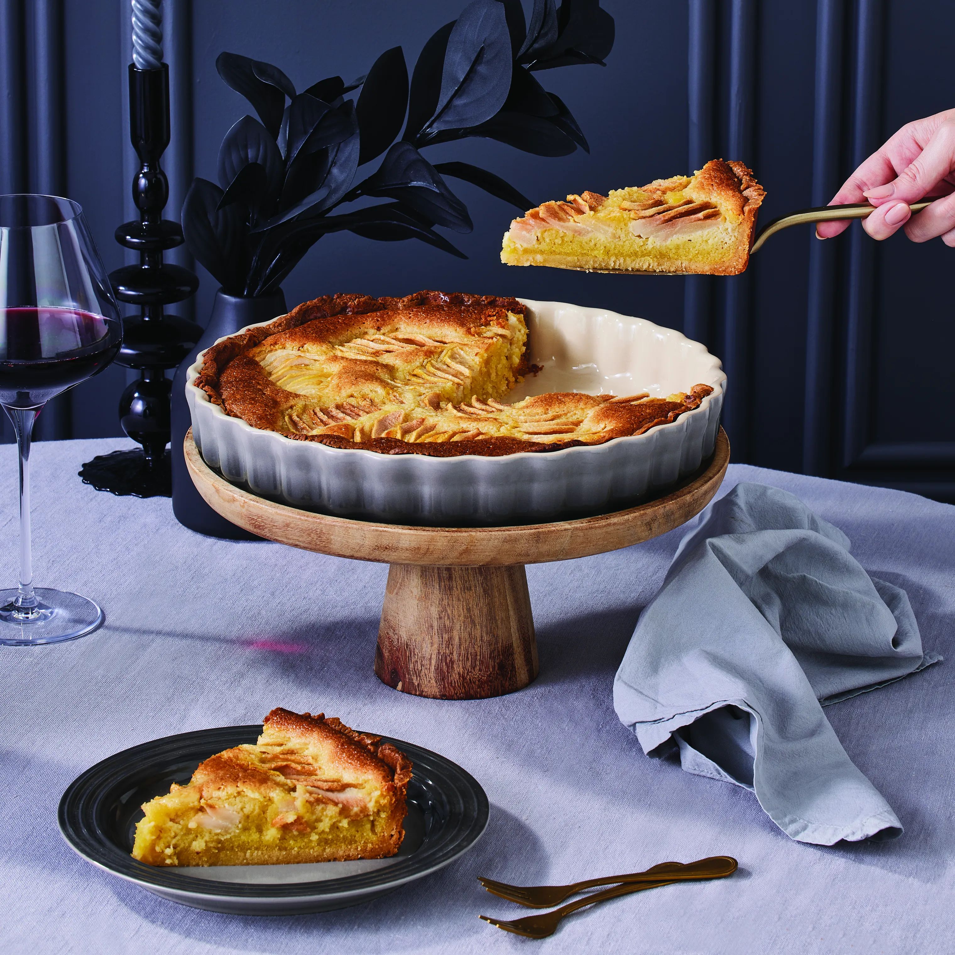 Le Creuset Tærteforme og fade Heritage Tærtefad i Flint, 28 cm, 2