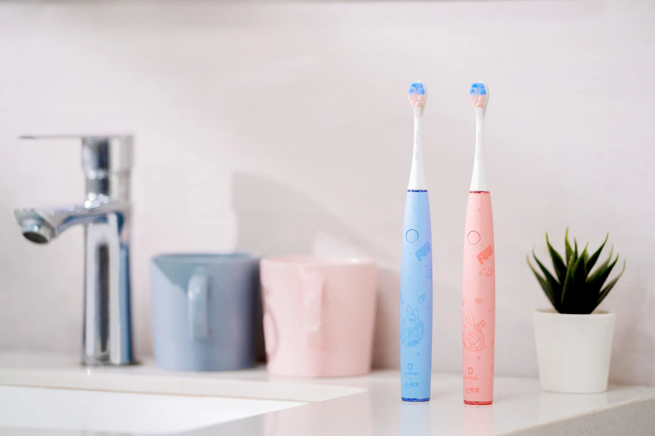 Oclean Eltandbørster Børne Elektrisk Tandbørste i pink, 2