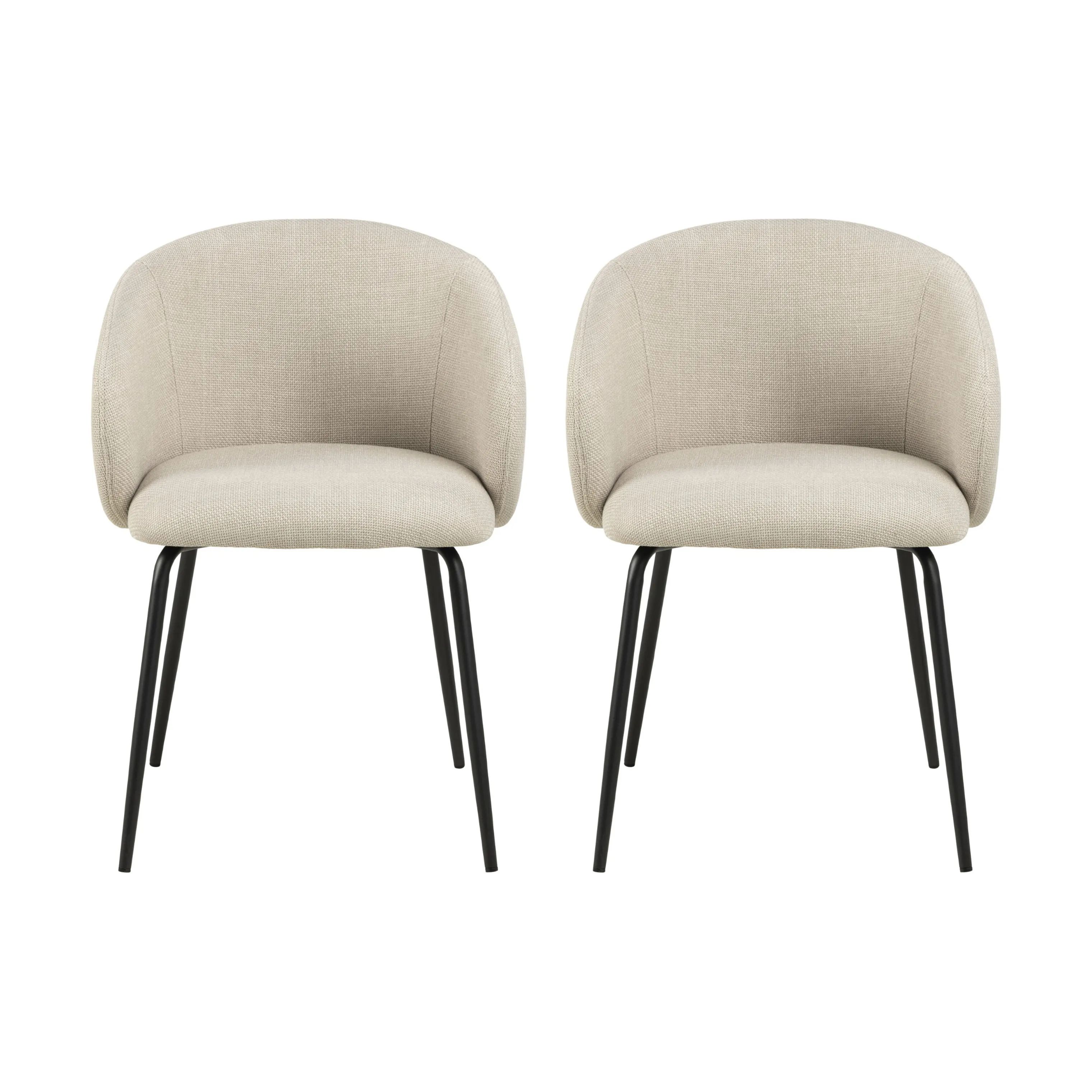 CASA Living Spisebordsstole Eleanor Spisebordsstol - 2 stk i Beige, 1