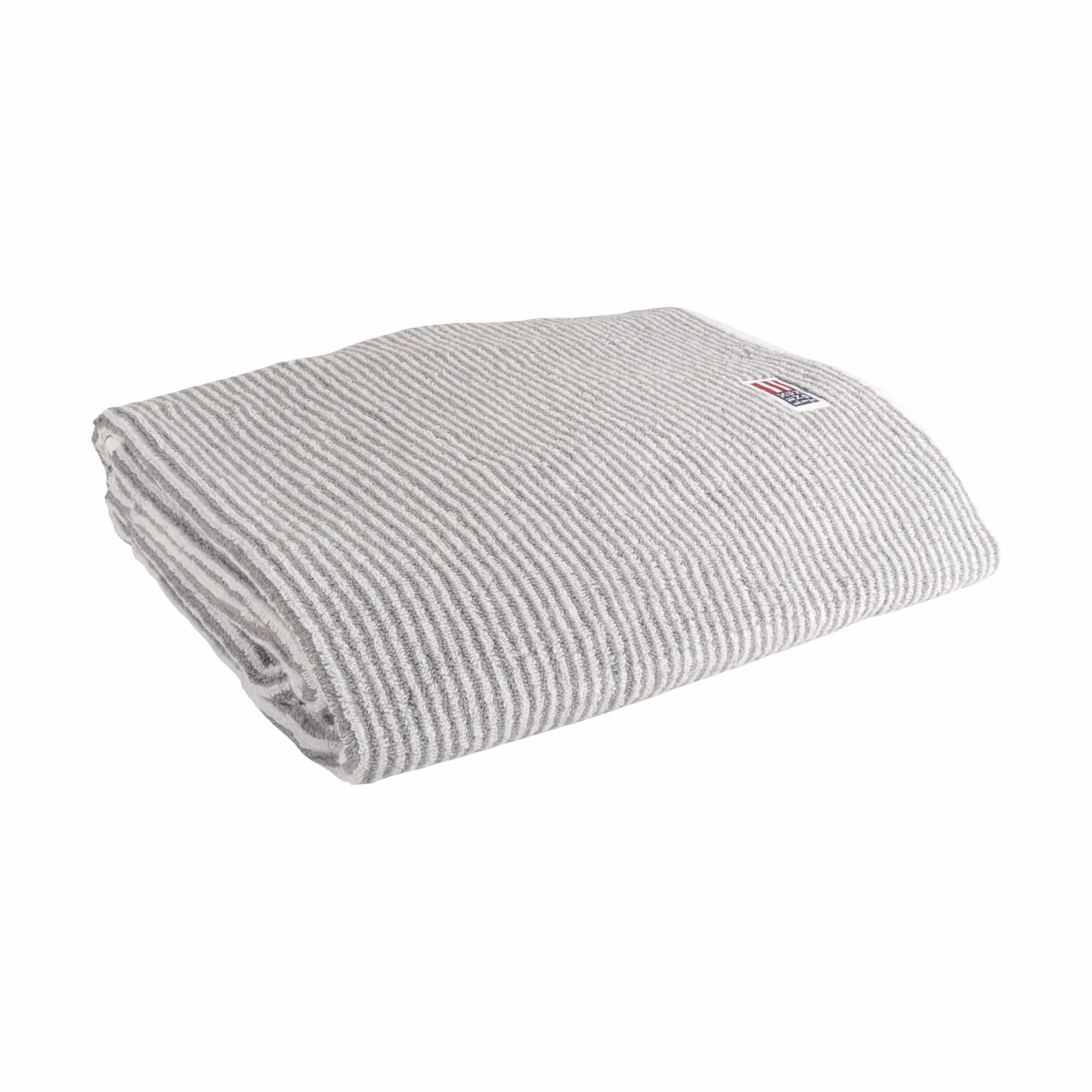 Lexington Håndklæder Icons Originals Stribet Håndklæde i White/Gray, B70 x L130 cm, 1