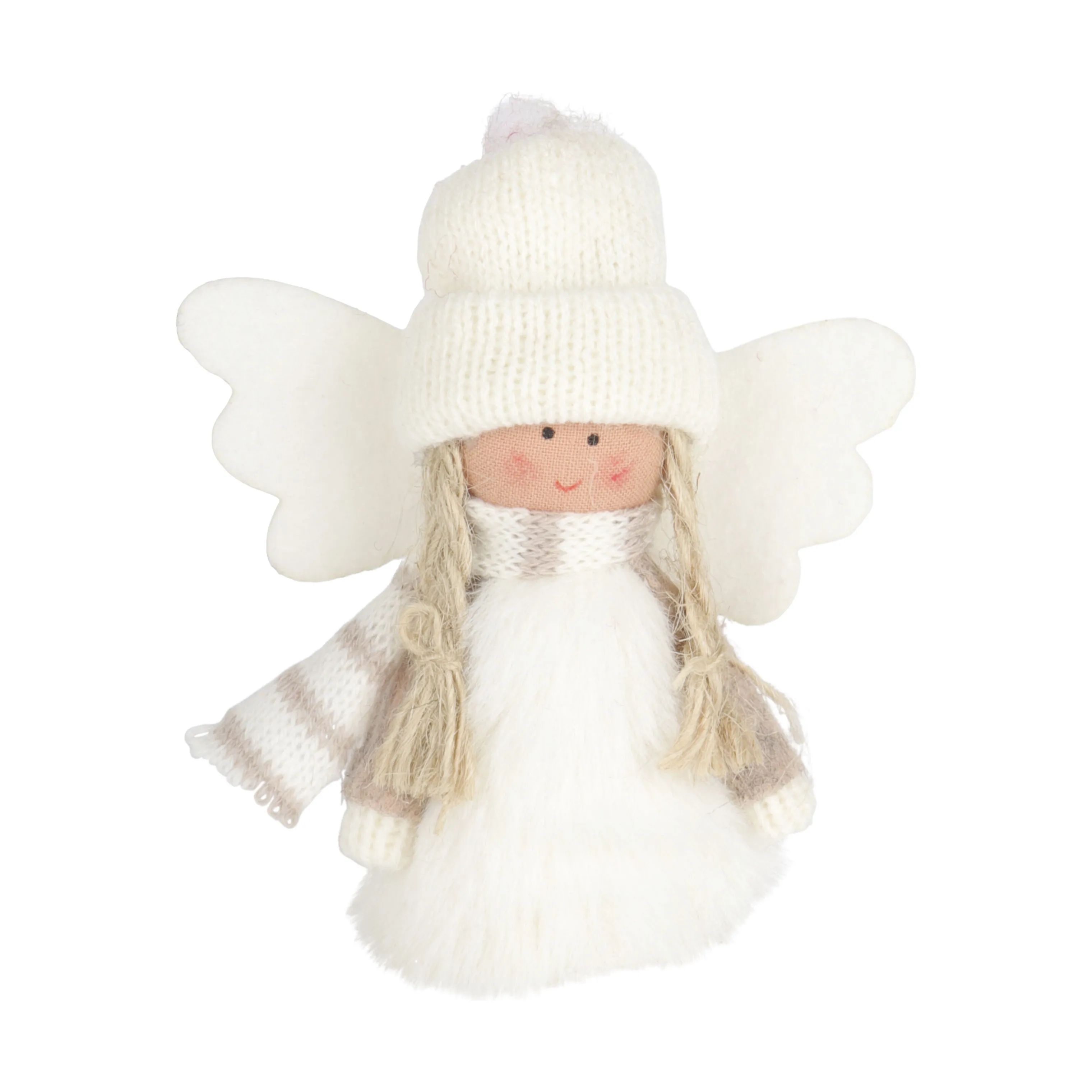 Casa Christmas Julefigurer Filtengel i Hvid, 1