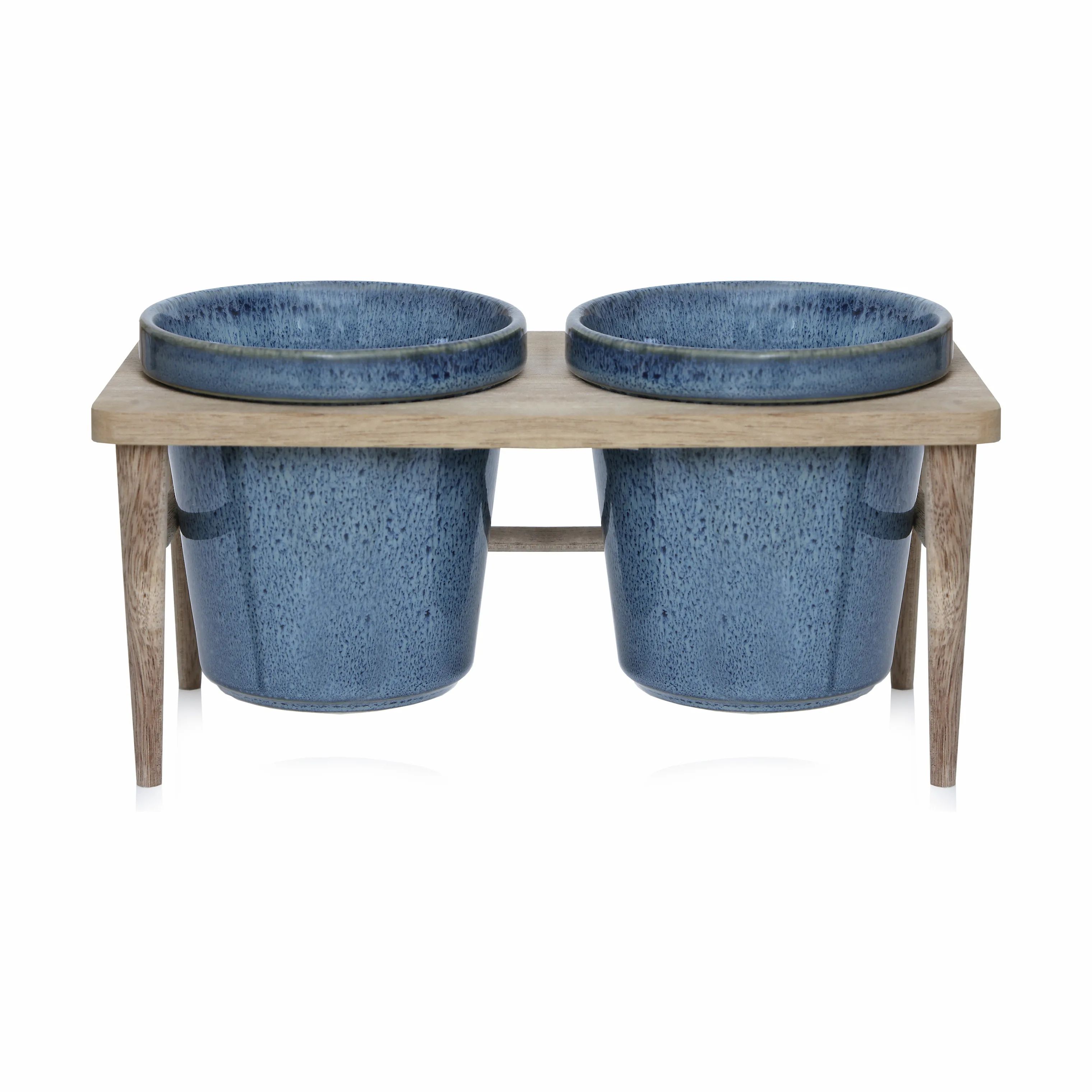 CASA Living Urtepotteskjulere Sofia Urtepottesæt - 3 dele i Blå, 11 cm, 1
