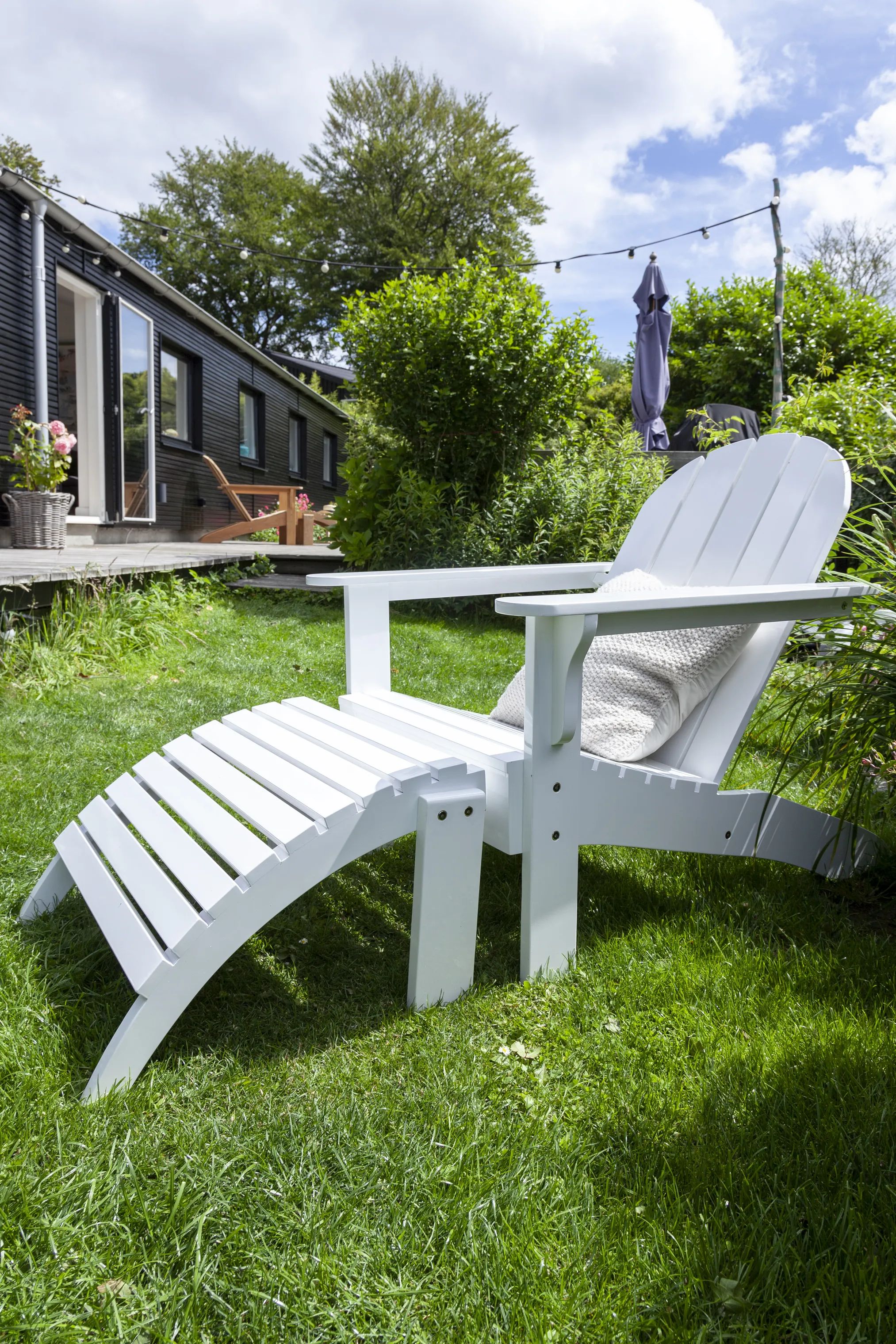 cinas Loungestole Adirondack Fodskammel i Hvid, 3