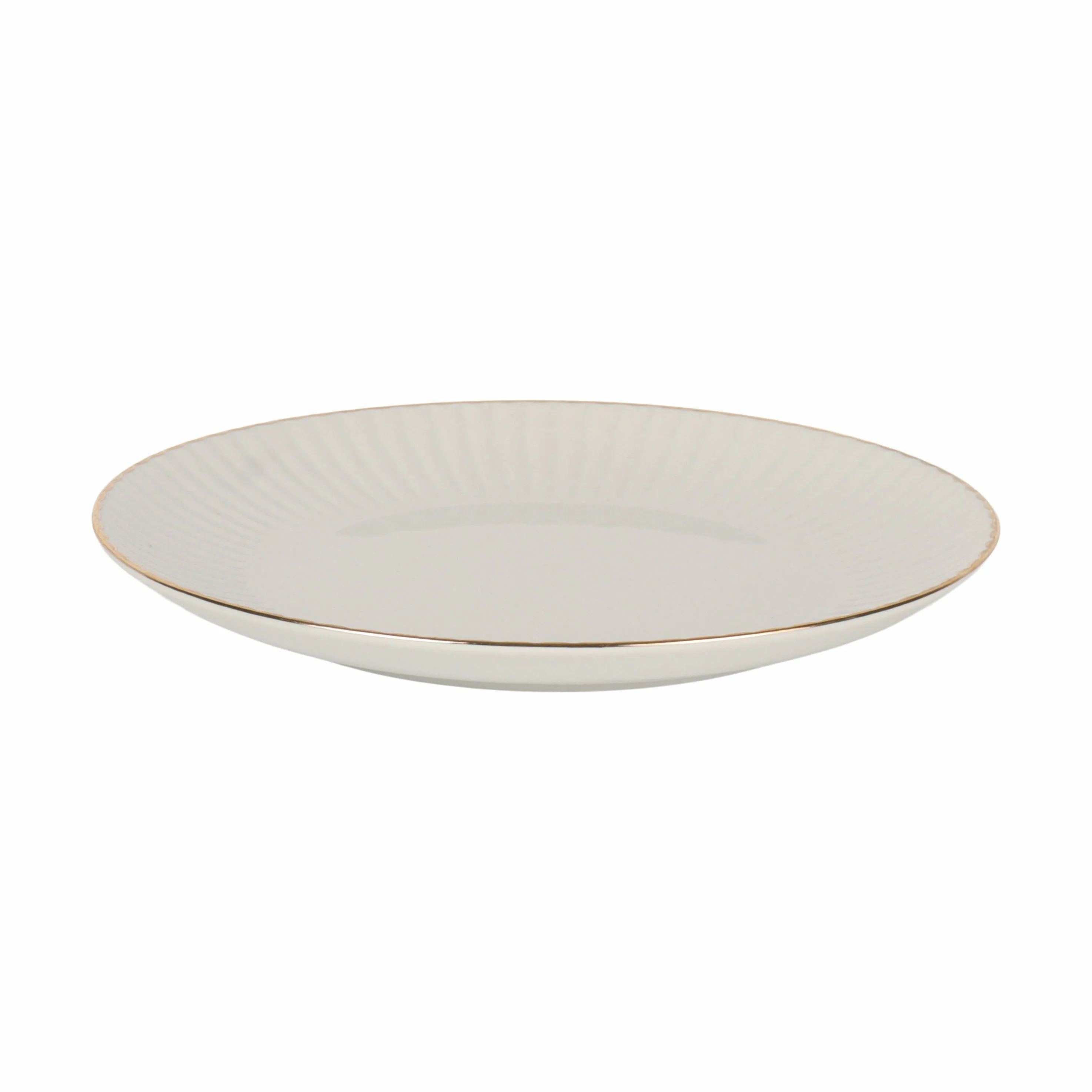 CASA Living Frokosttallerkener Daisy Gold Frokosttallerken i Hvid/guld, 1