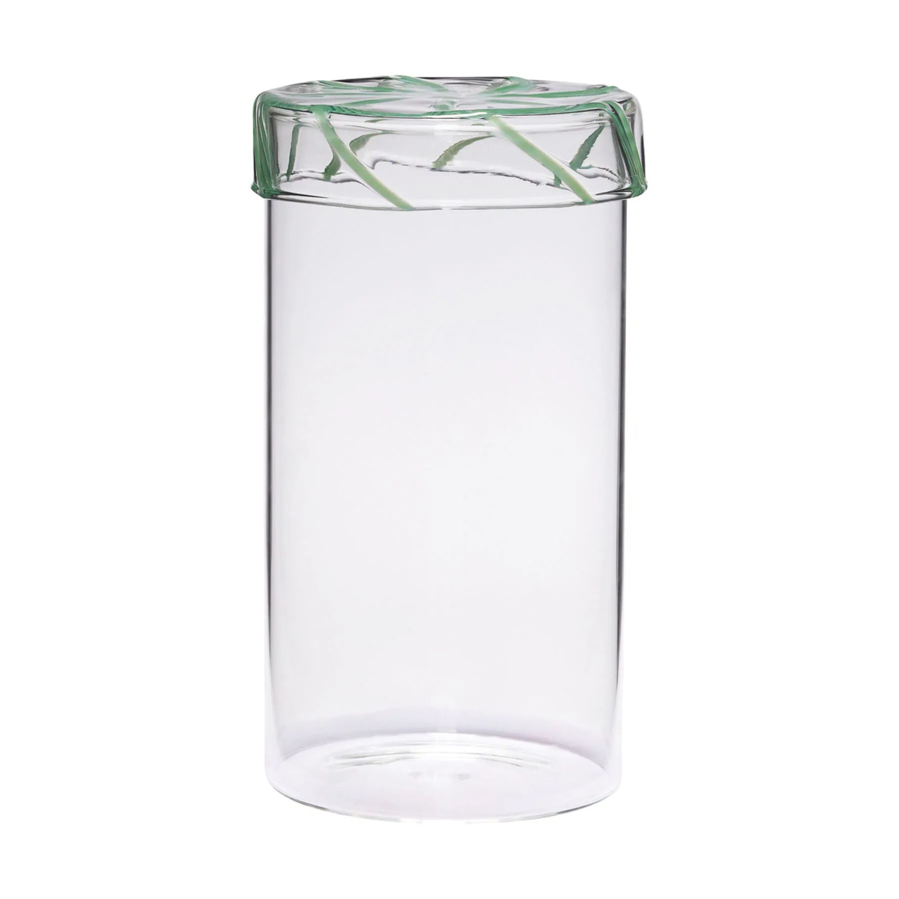 Hübsch Opbevaringsglas Heir Opbevaringsglas i Klar/Grøn, 1