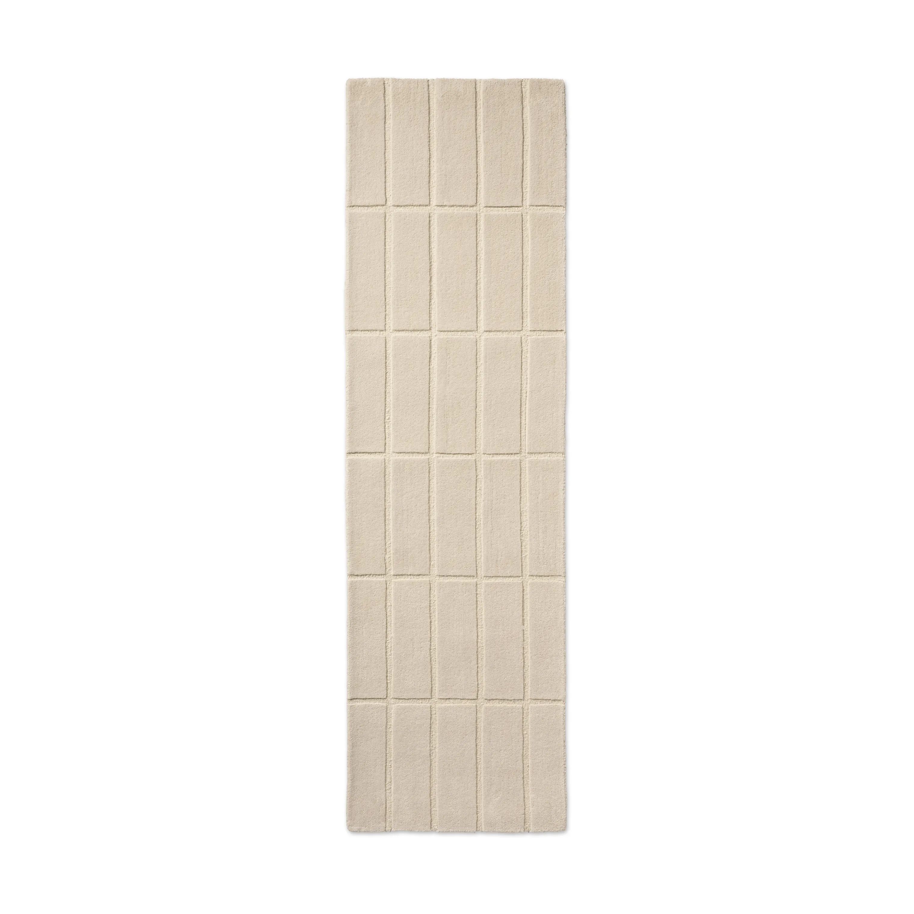 Marimekko by Brink & Campman Gulvtæpper Tiiliskivi Tæppeløber i Beige/hvid, B70 x L245 cm, 1