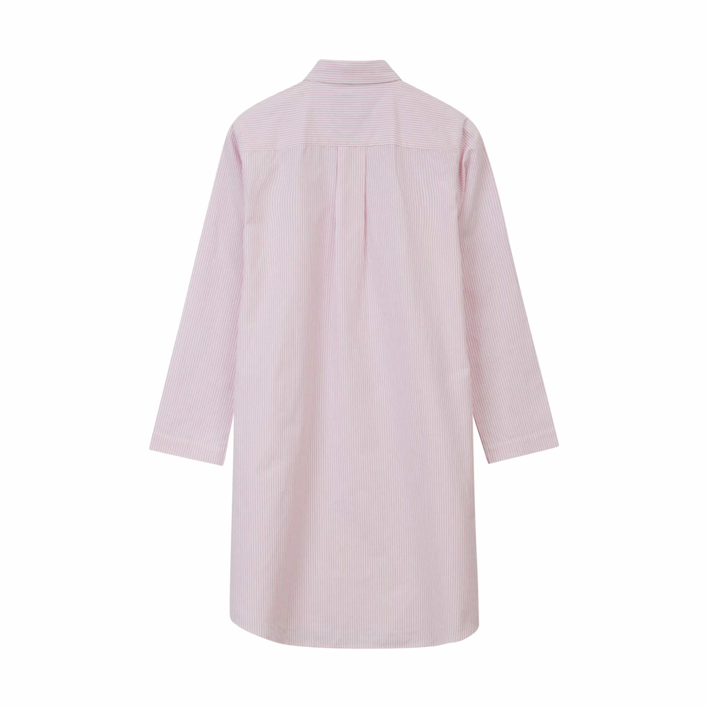 Lexington Pyjamas Icons Pyjamasskjorte Organic Dame i Pink/White, S, 4