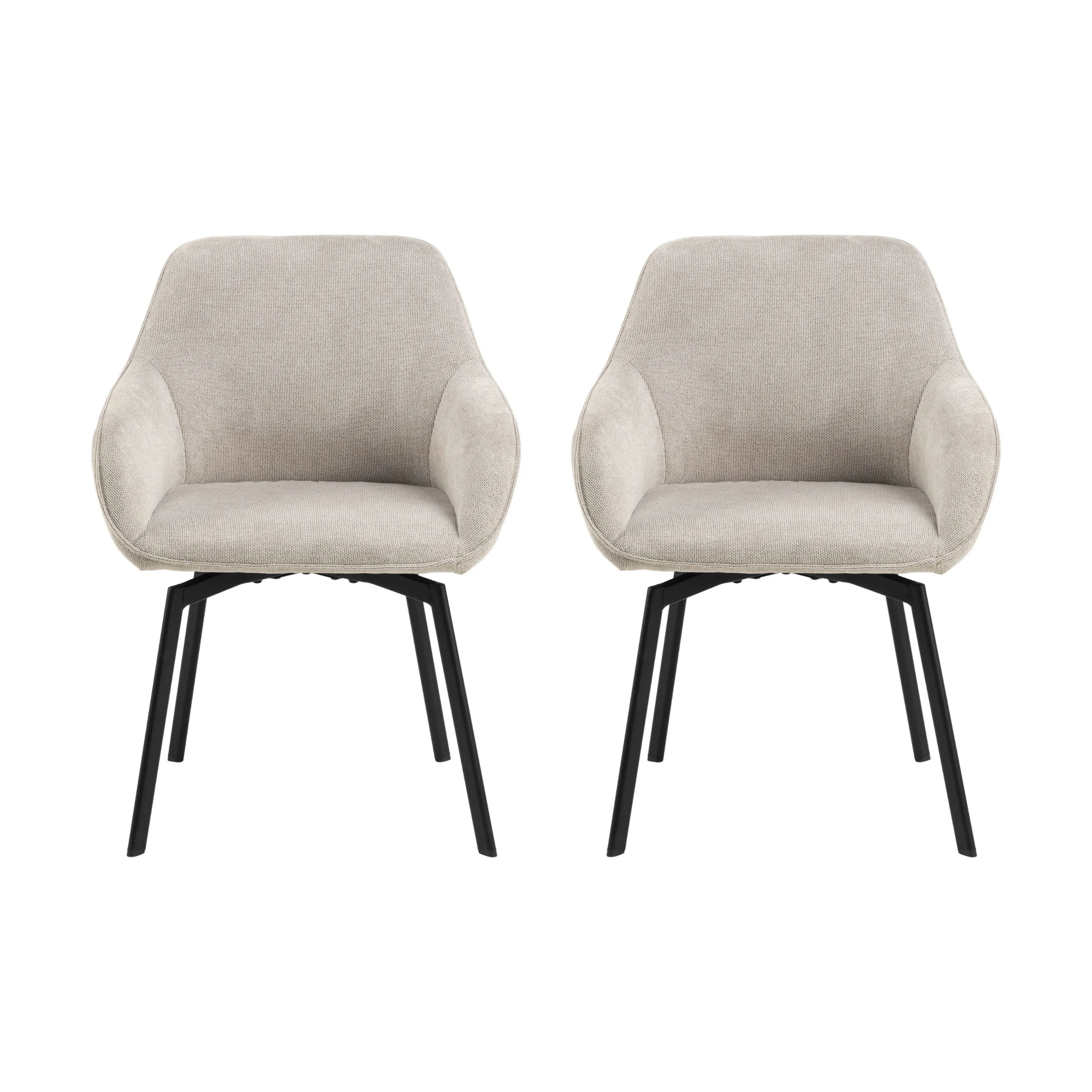 CASA Living Spisebordsstole Clara Spisebordsstol - 2 stk i Beige, 1