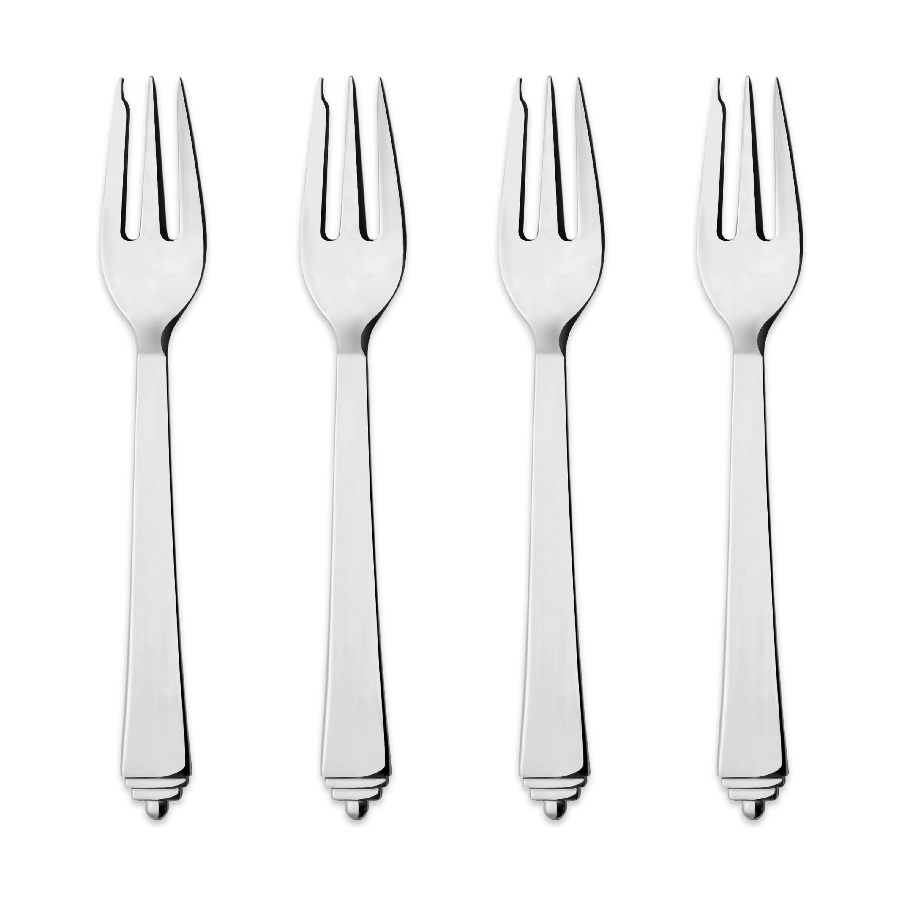Georg Jensen Kagegafler Pyramide Kagegaffel - 4 stk. i Sølvfarvet, 1