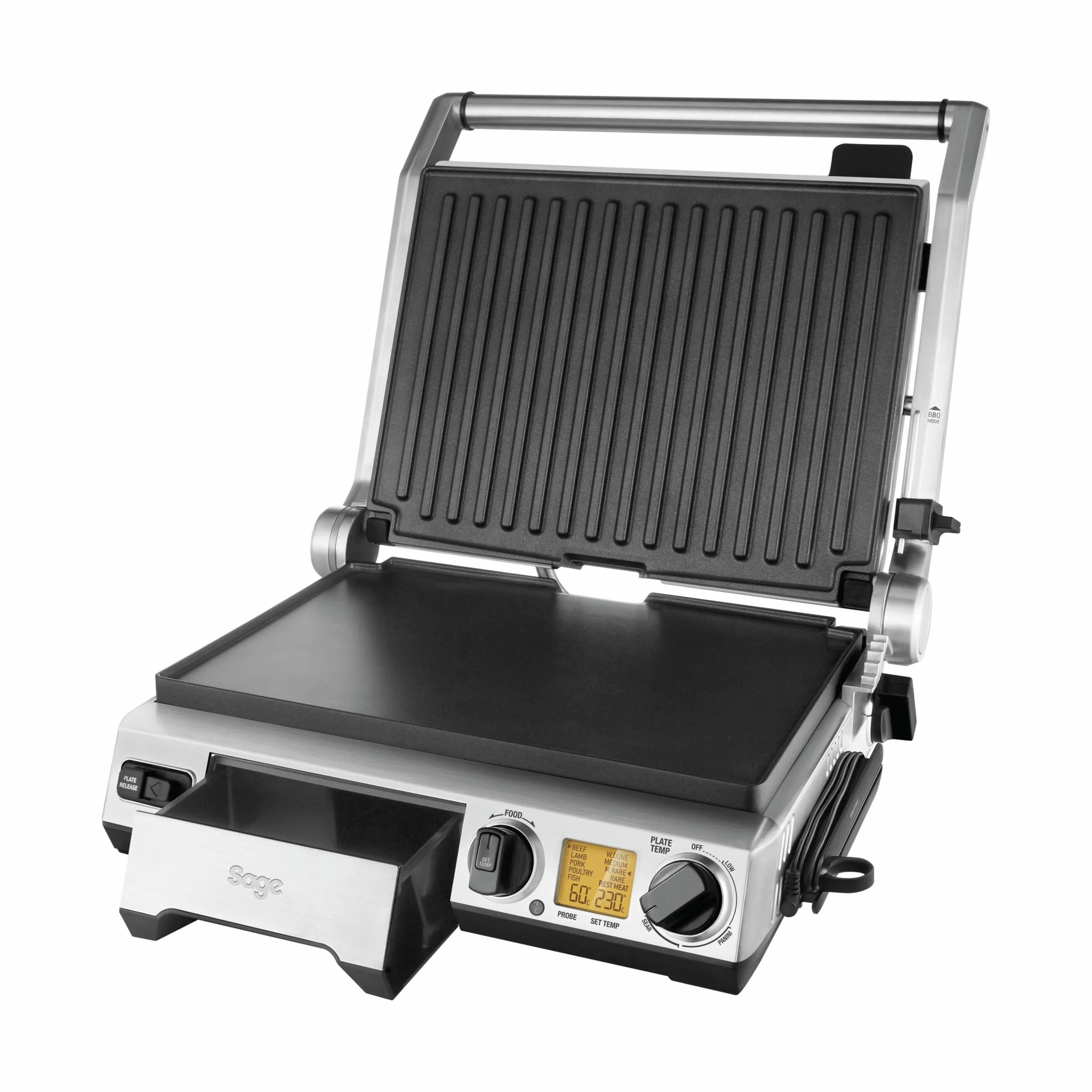 Sage Bordgrill The Smart Grill Pro Bordgrill i Stål, 3