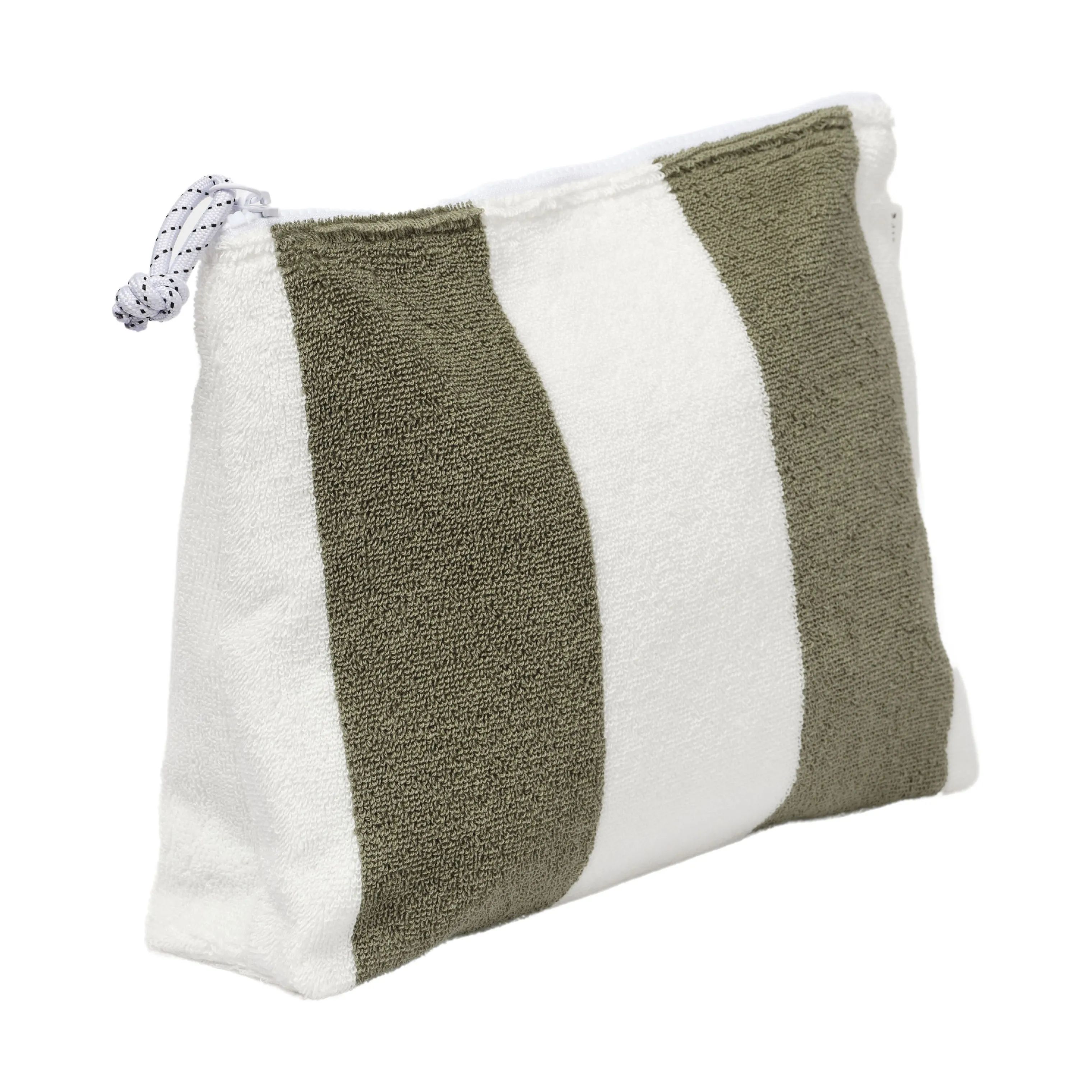 Sunnylife Øvrigt interiør The Vacay Terry Strandpouch i Olive stripe, 1