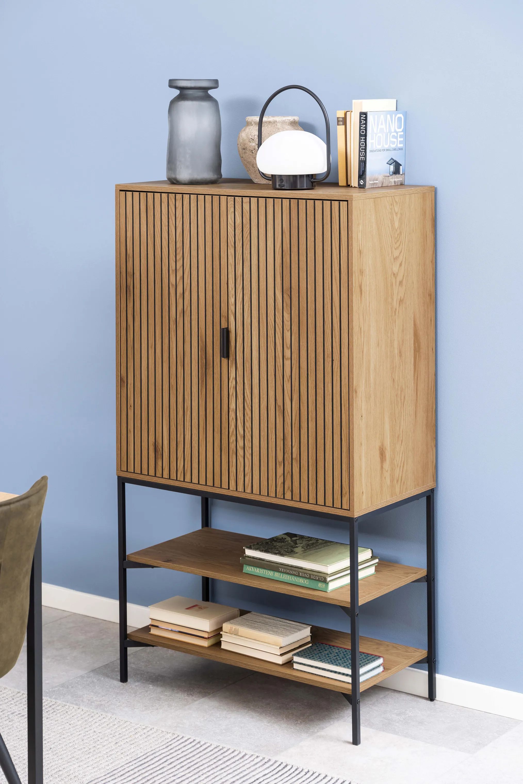 CASA Living Skabe Jaipur Skab i Eg/mat sort, 2