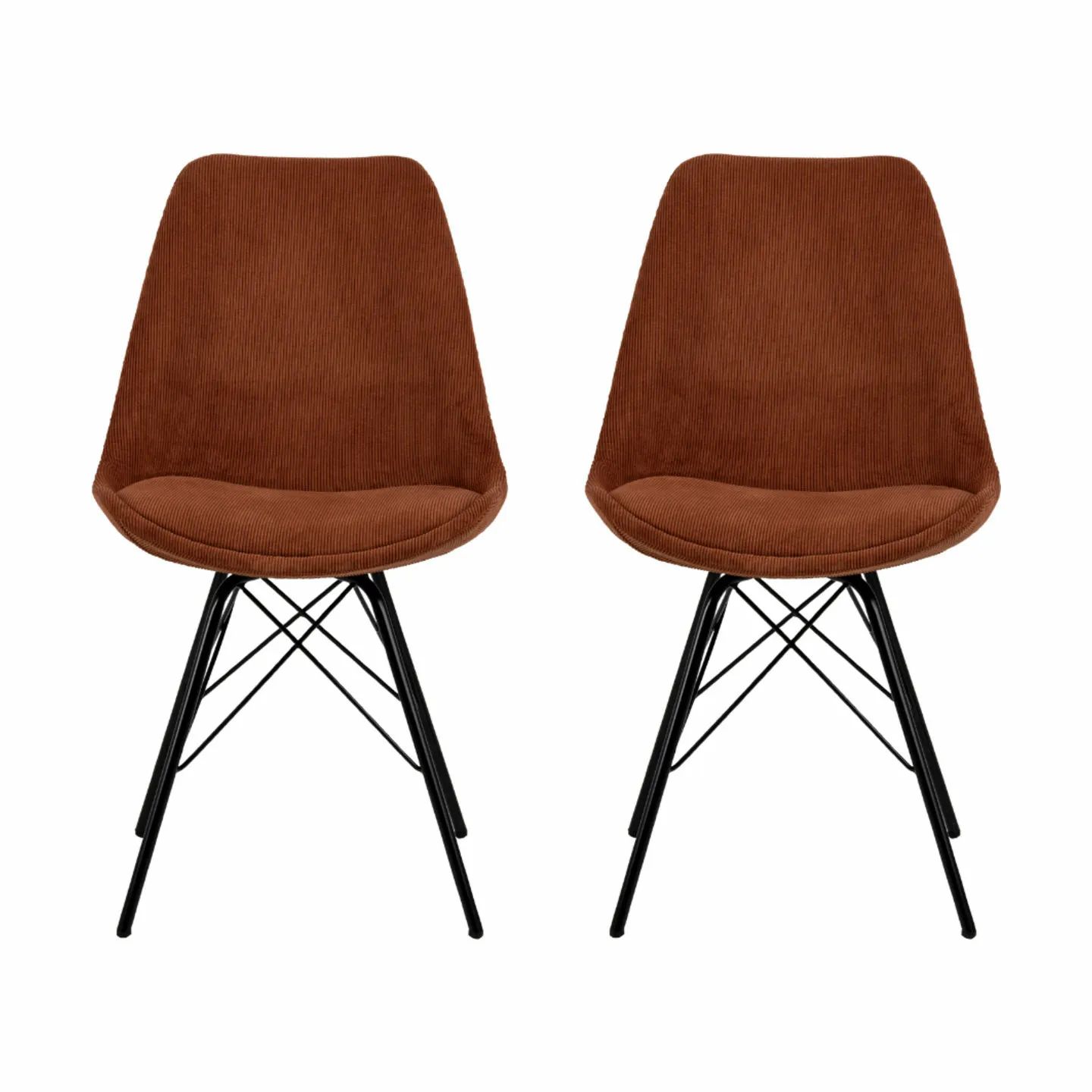 CASA Living Spisebordsstole Eris Spisebordsstol - 2 stk. i Kobber/sort, 1