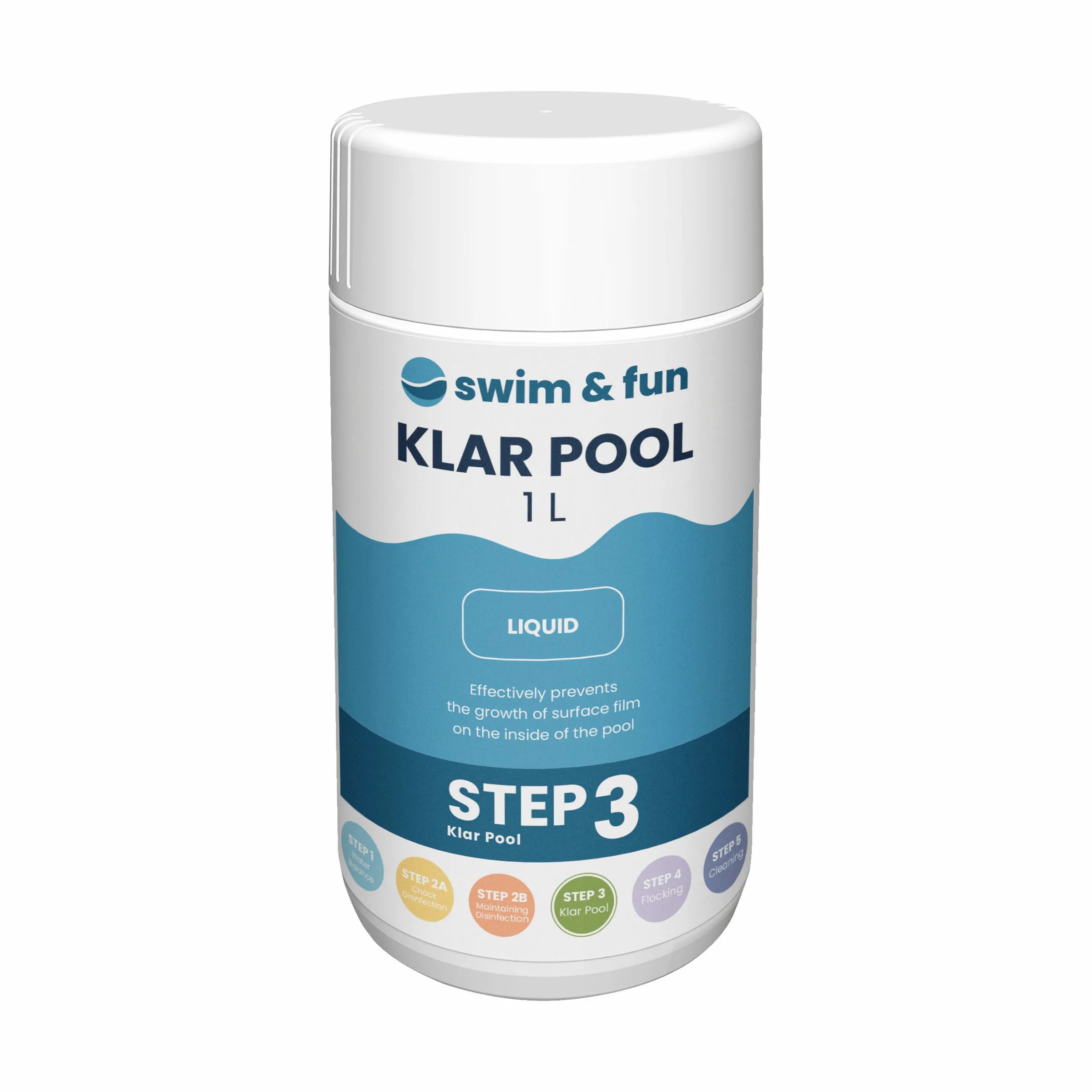 Swim & Fun Poolrengøring Vandplejemiddel KlarPool i hvid, 1