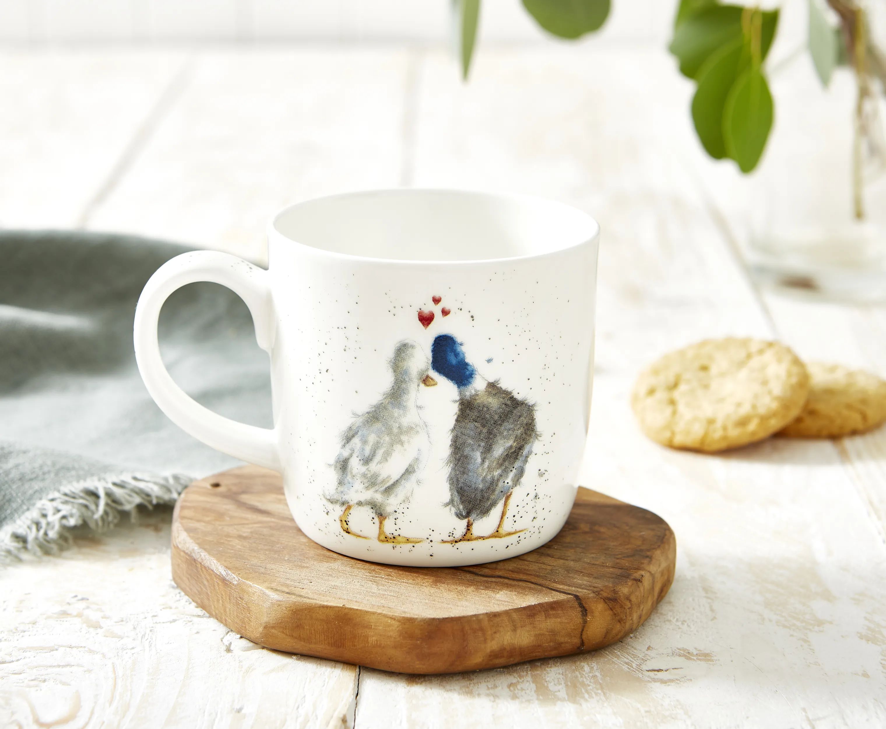 Royal Worcester Krus og kopper med hank Wrendale Krus - Duck love i Ænder, 2