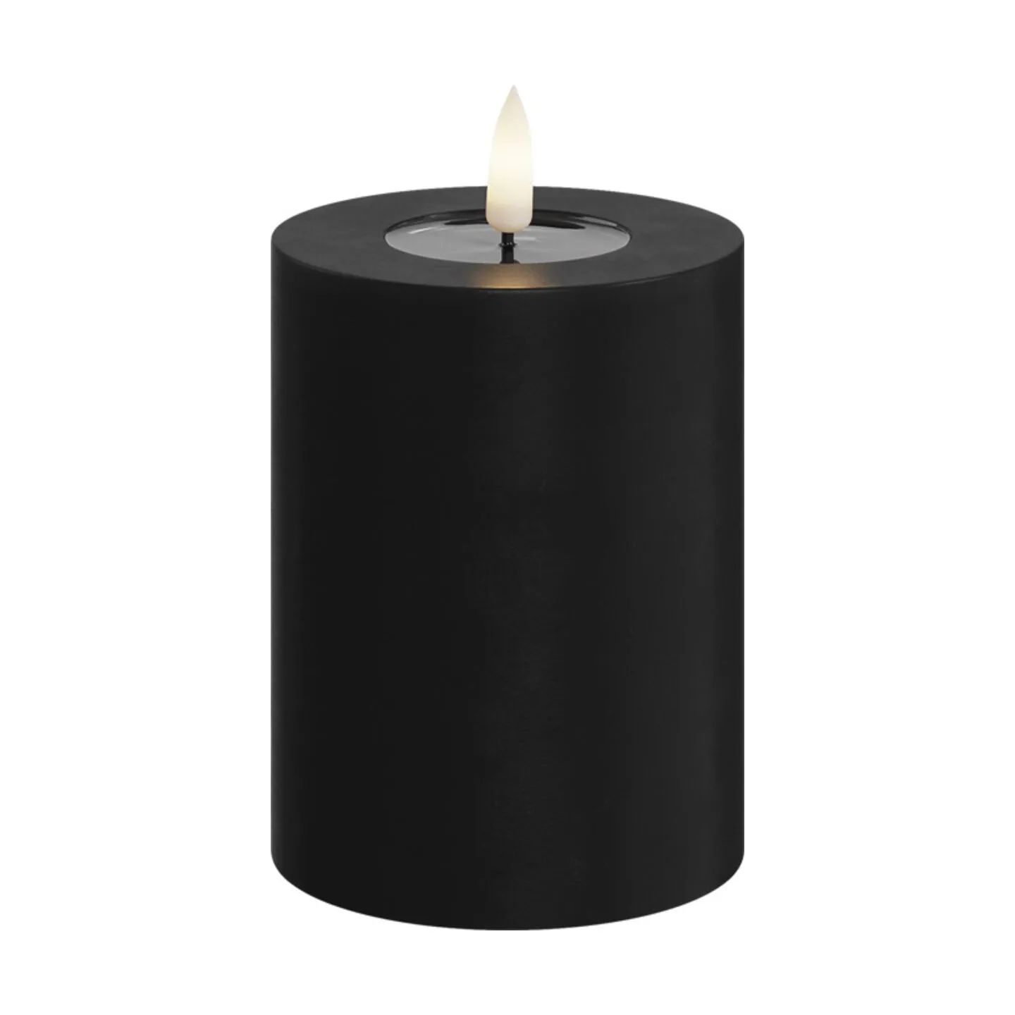 Deluxe Homeart LED-lys Real Flame LED Bloklys i Sort, 10 cm, 1