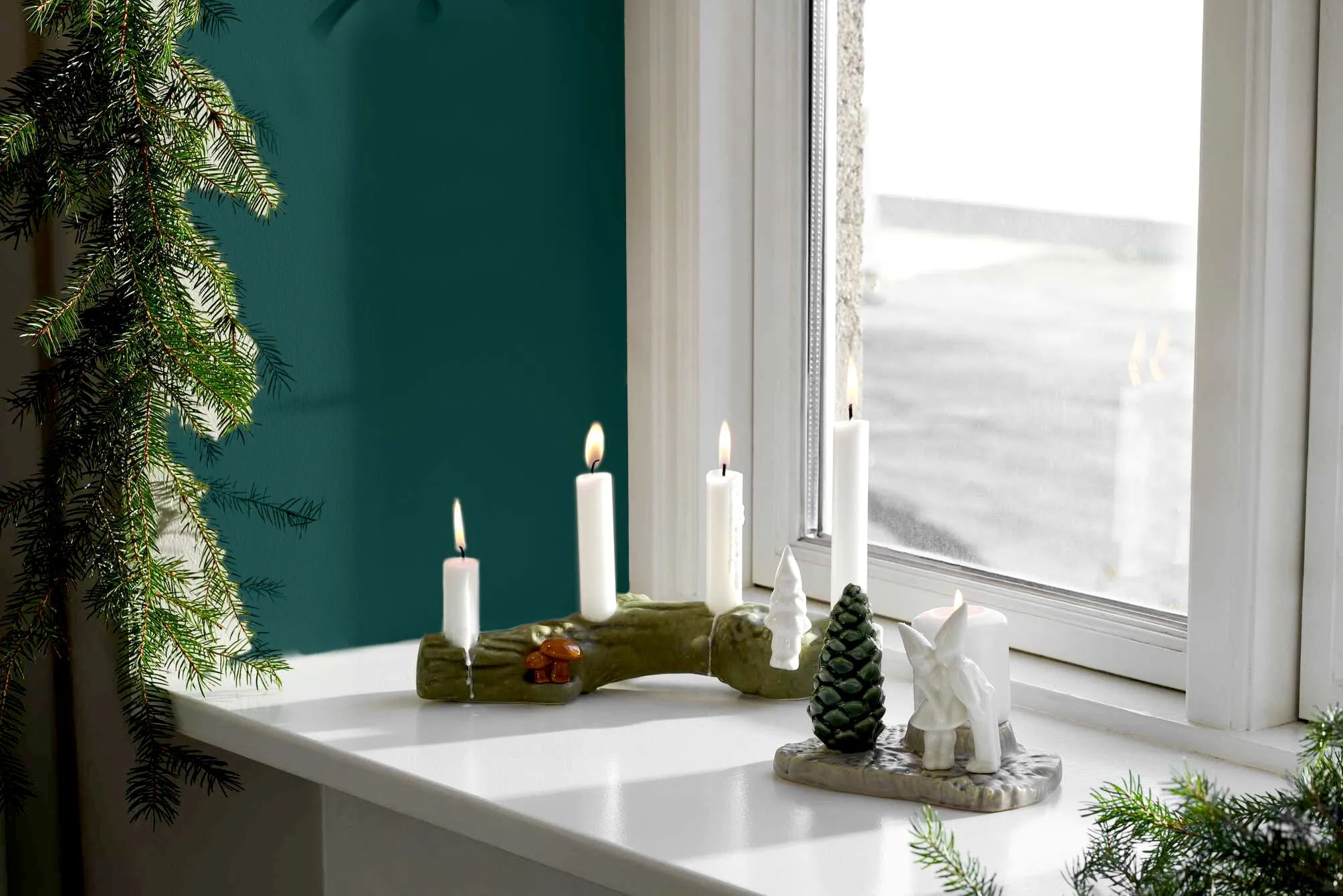 Kähler Kronelysestage Christmas Tales Lysestage - Juleadvent i Hvid, 2