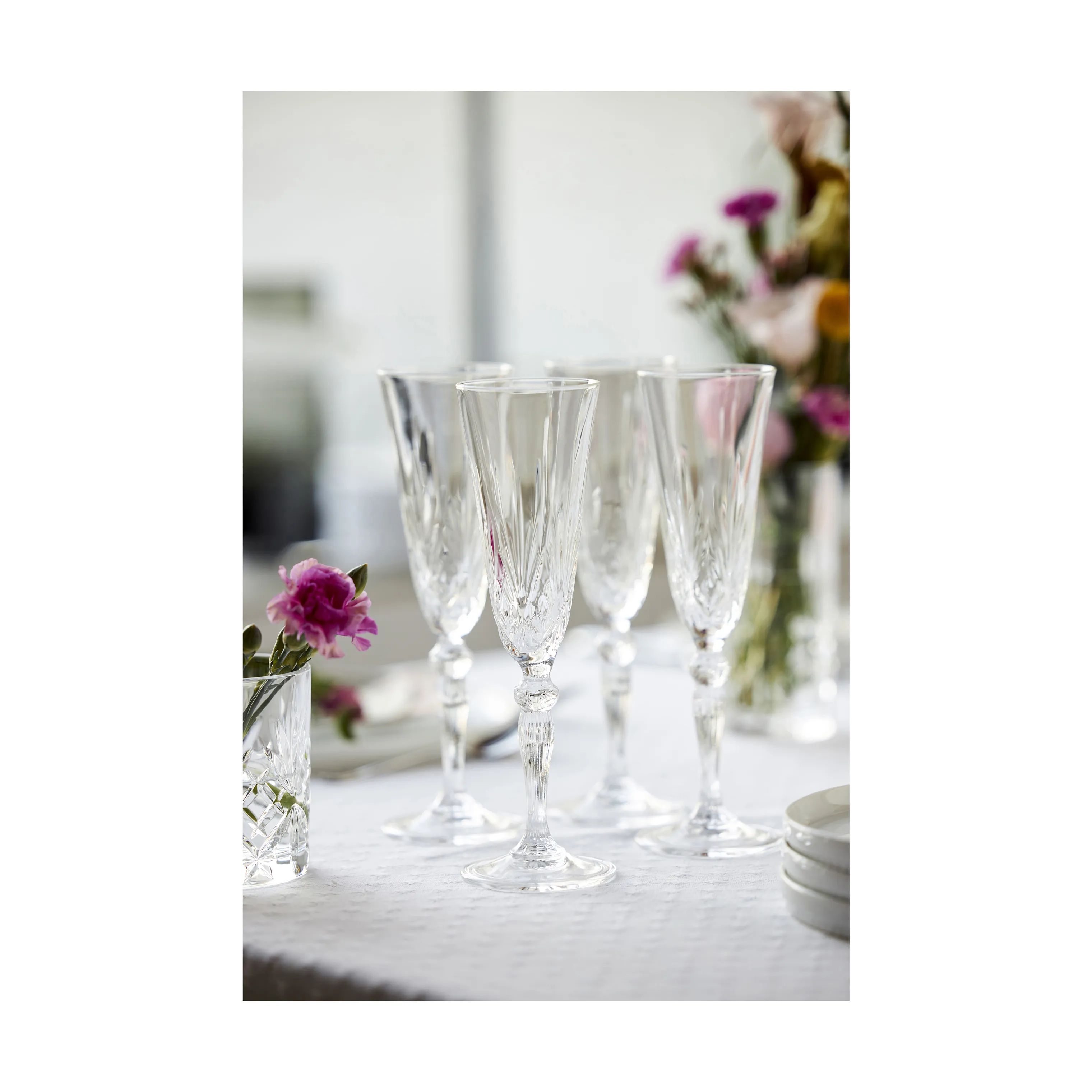 Lyngby Glas Champagneglas Melodia Champagneglas - 4 stk. i Klar, 16 cl, 5