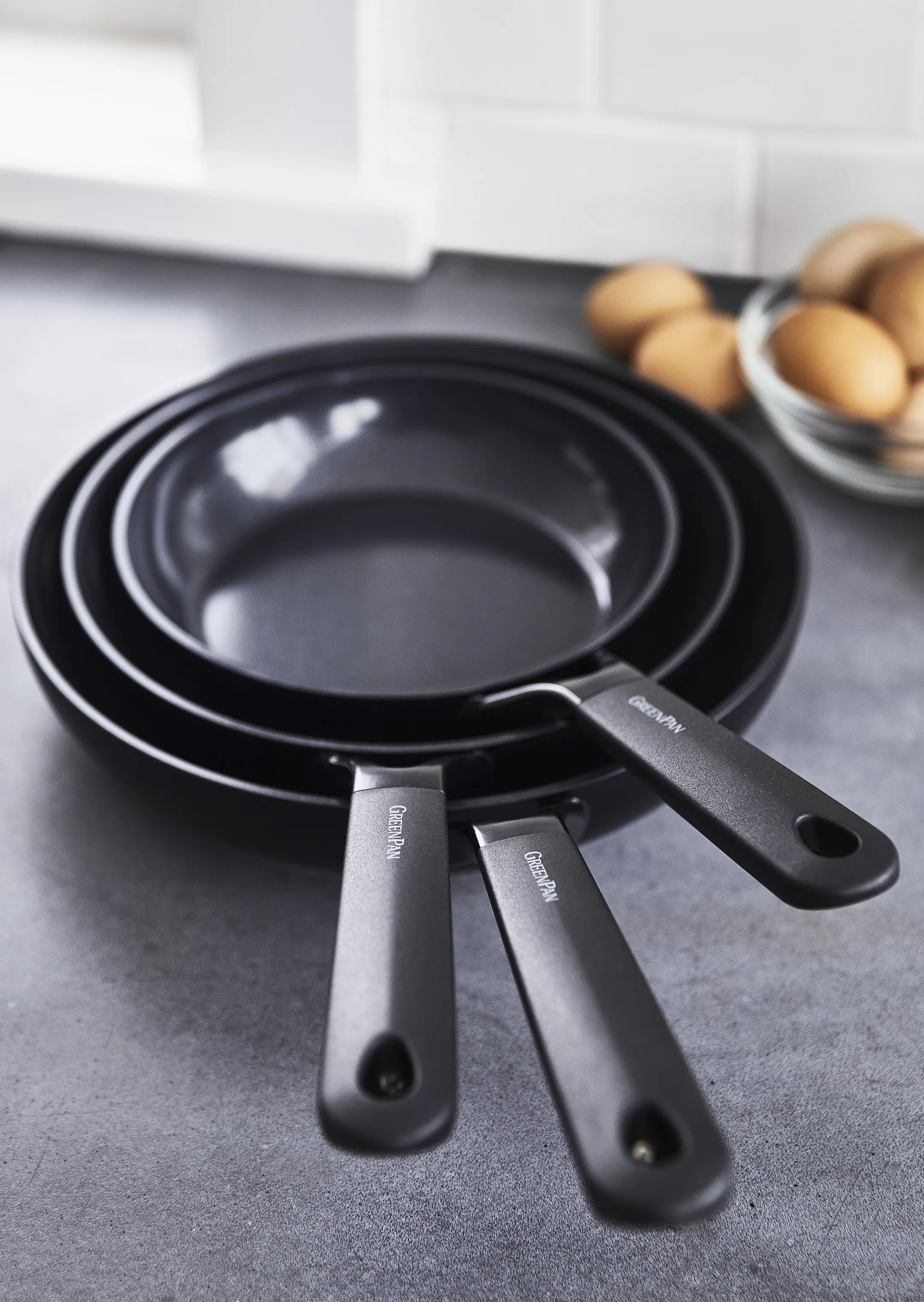 Greenpan Stegepander Smartshape Pande i Sort, 28 cm, 3
