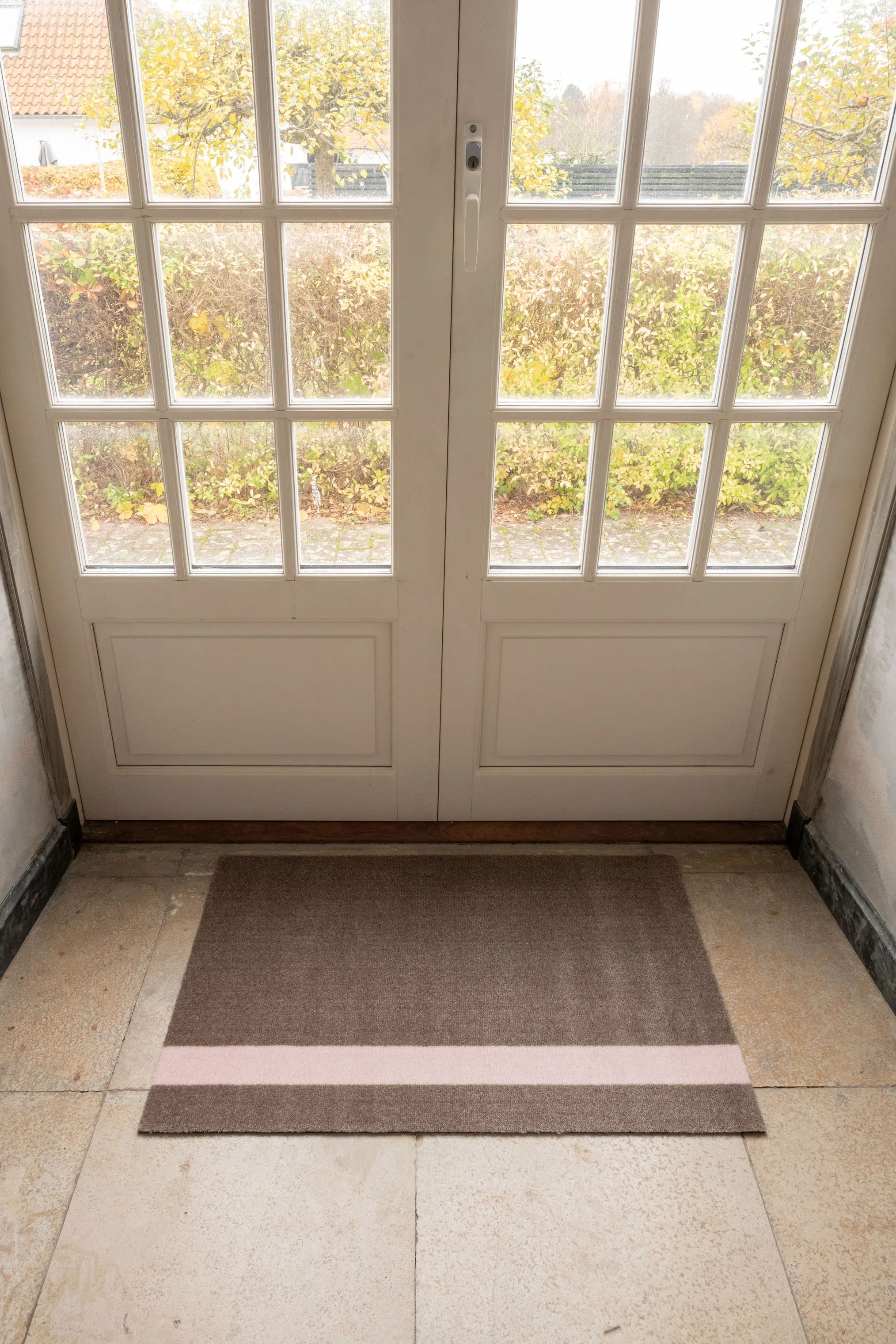 Tica Copenhagen Dørmåtter Stripes Vertikal Gulvmåtte i sand/rosa, B60 x L90 cm, 2