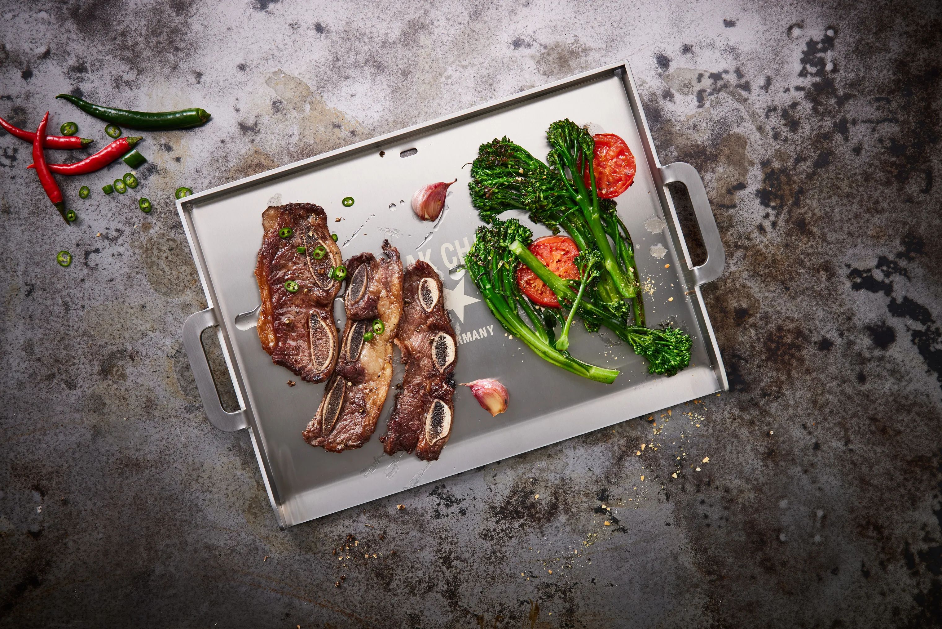 Steak Champ Øvrigt grilltilbehør Tilberedningsplade i Rustfrit stål, 2
