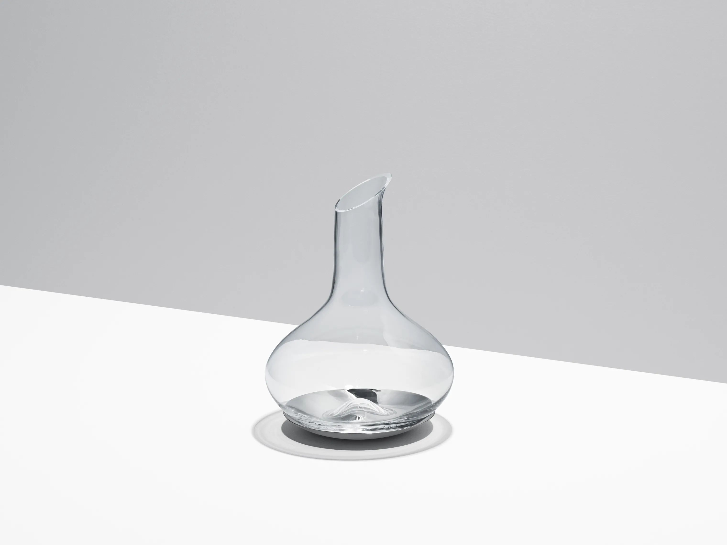 Georg Jensen Vinkarafler Sky Vinkaraffel m. coaster i Klar/Stål, 2
