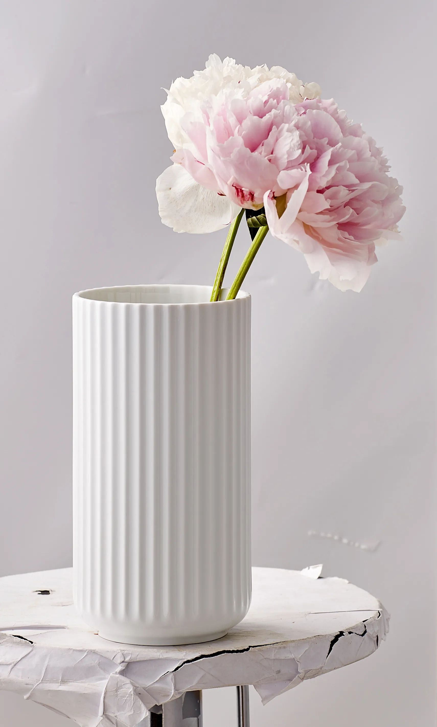 Lyngby Porcelæn Vaser Klassisk Lyngby Vase i Hvid, 20,5 cm, 3