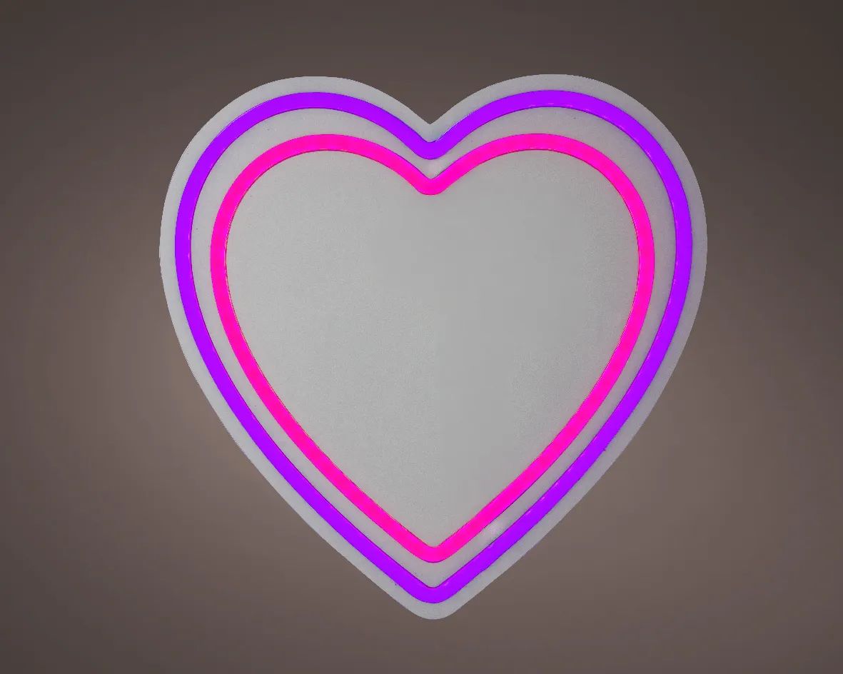 CASA Living LED-lamper LED Neon skilt i Pink/lilla, 32 cm, 2