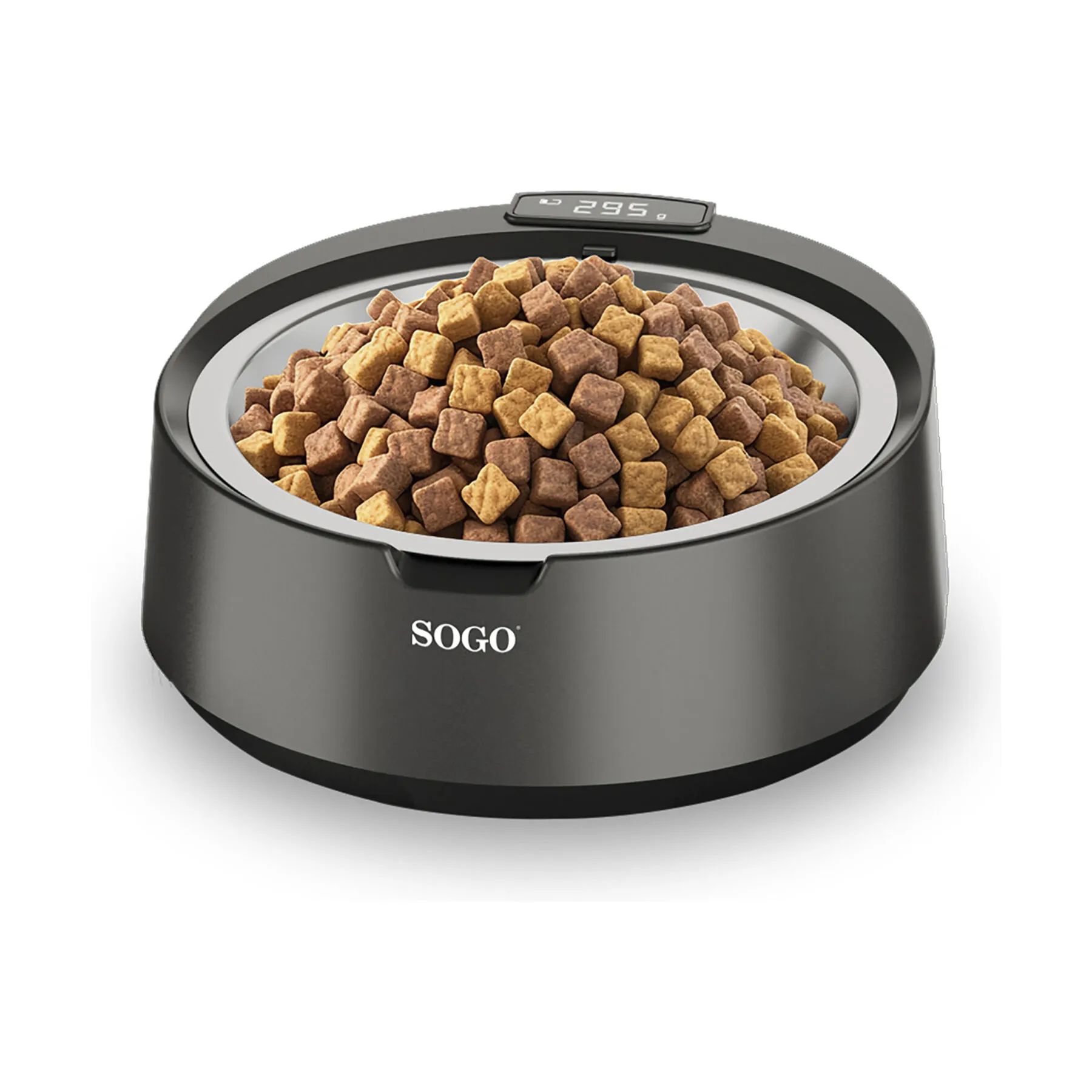 Sogo Tilbehør til kæledyr Hundeskål med Vægt i Sort, 3