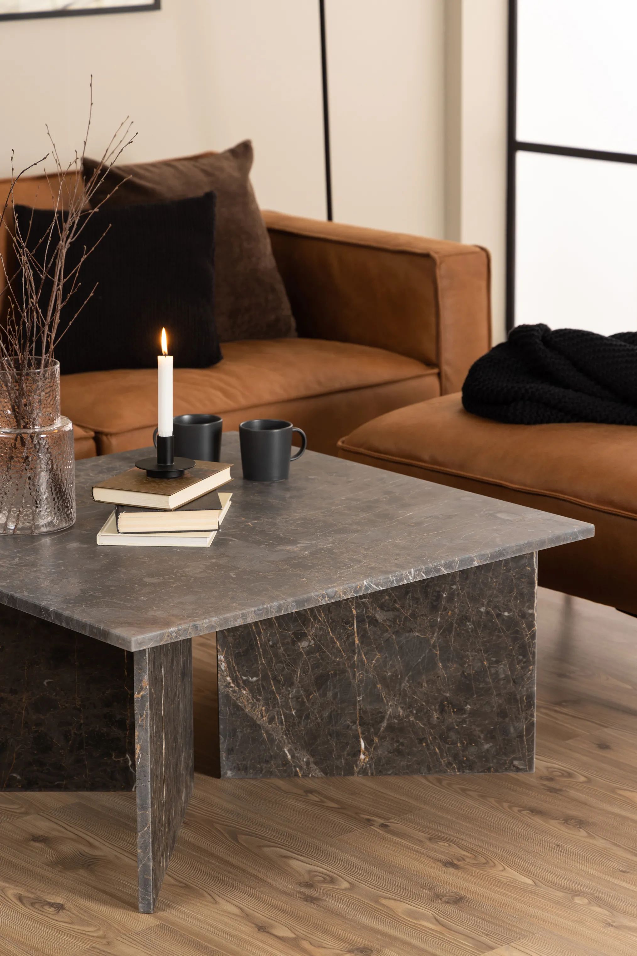 CASA Living Sofaborde Vega Square Sofabord i Brun Marron, B90 x L90 cm, 5