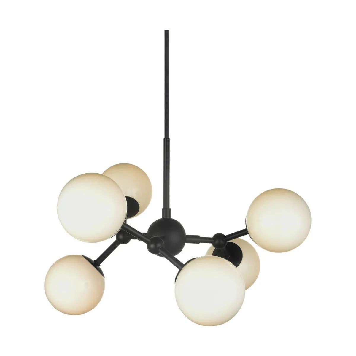 Halo Design Pendler Atom Lysekrone i Sort, 45 cm, 1