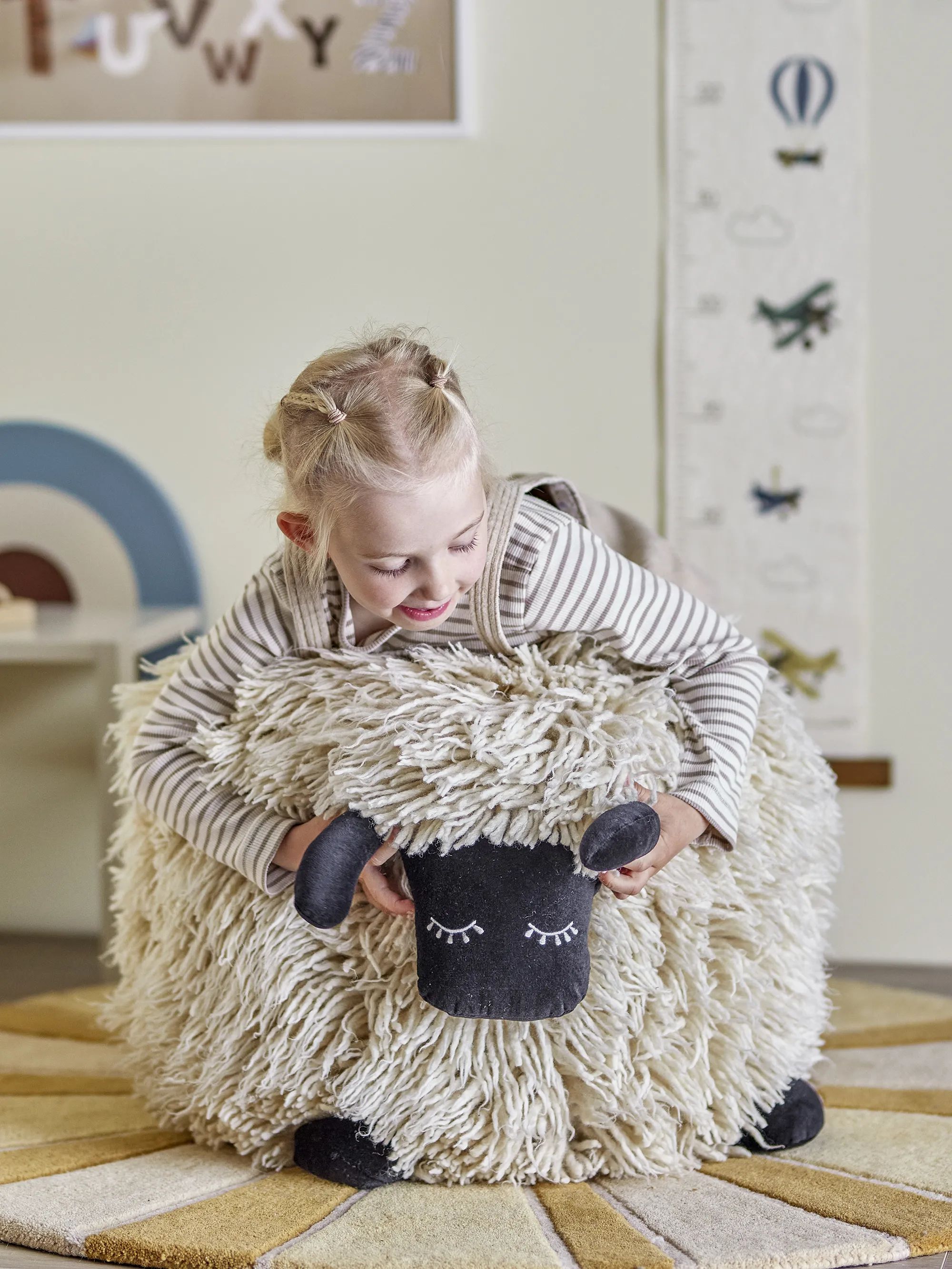 Bloomingville Mini Puffer Dolly Puf i Hvid, 2
