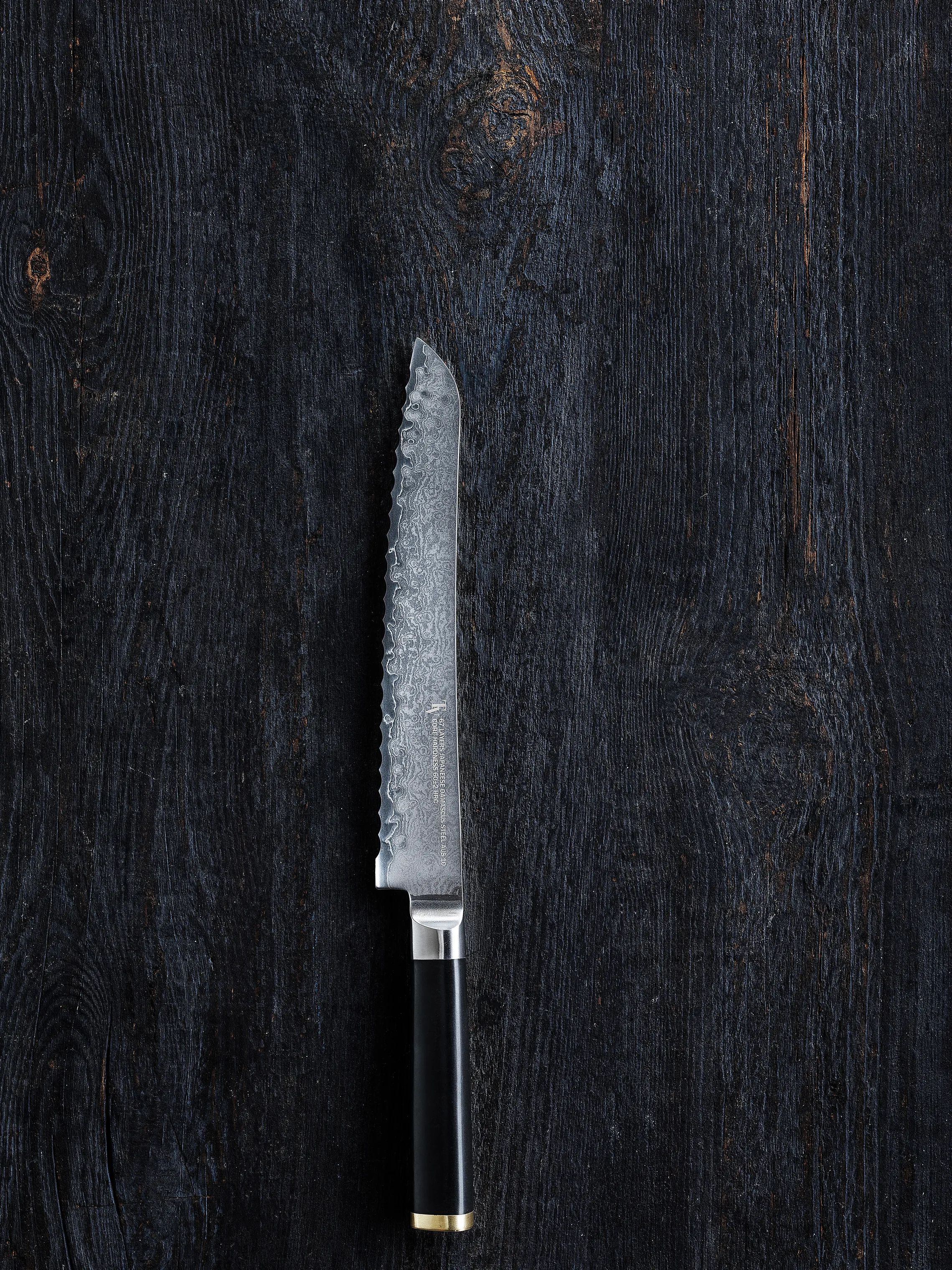 Timm Vladimir Kitchen Brødknive Damaskus Brødkniv i sort/messing, 2